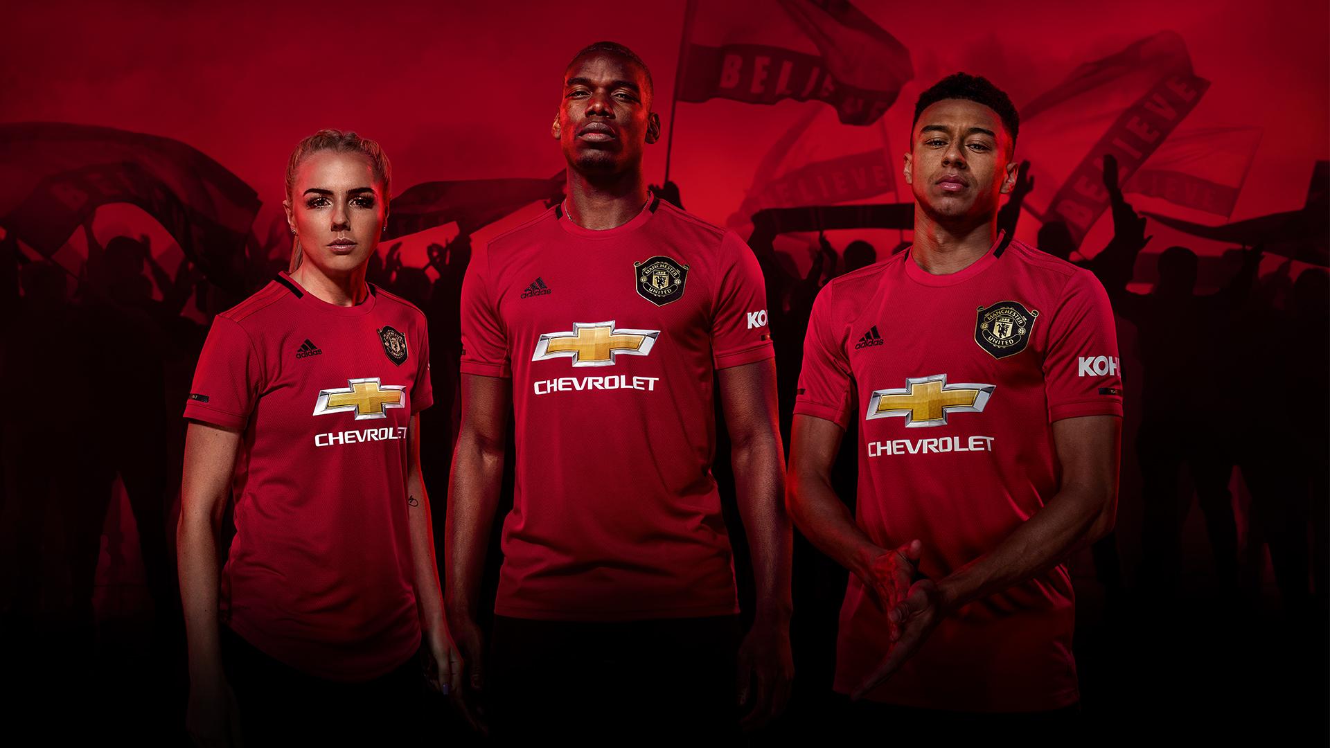 Manchester United maglia rossa 2019-20, 1920x1080 Full HD, PC