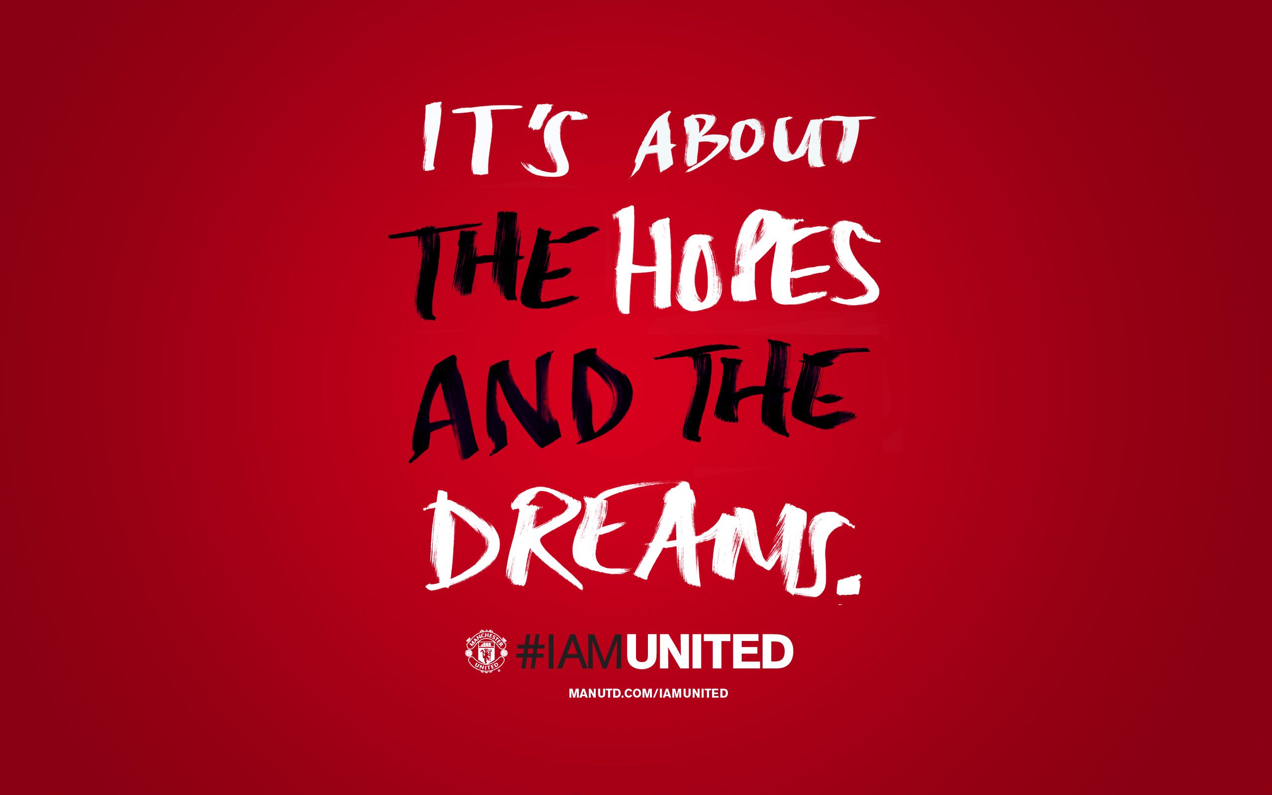 Manchester United frase motivazionale rossa, 2560x1600 WQXGA, PC