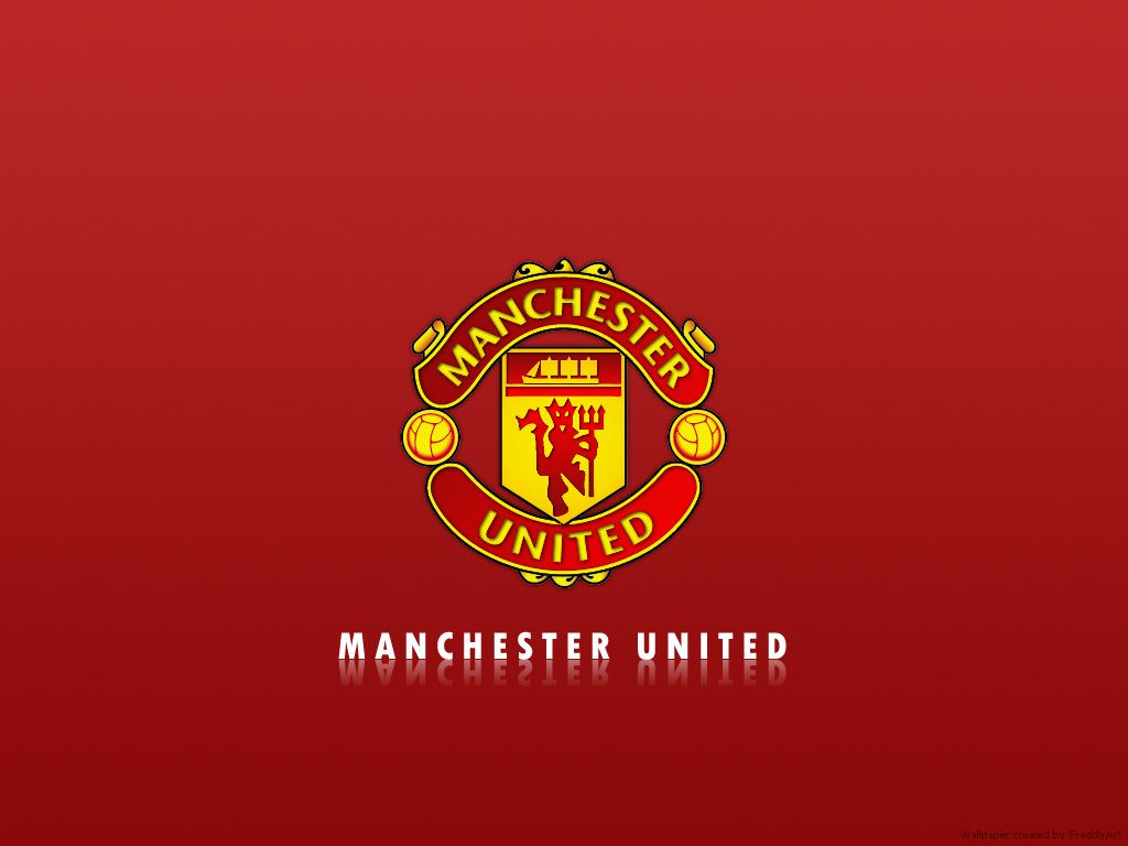 Logo Manchester United rosso, 1024x768 HD, Laptop