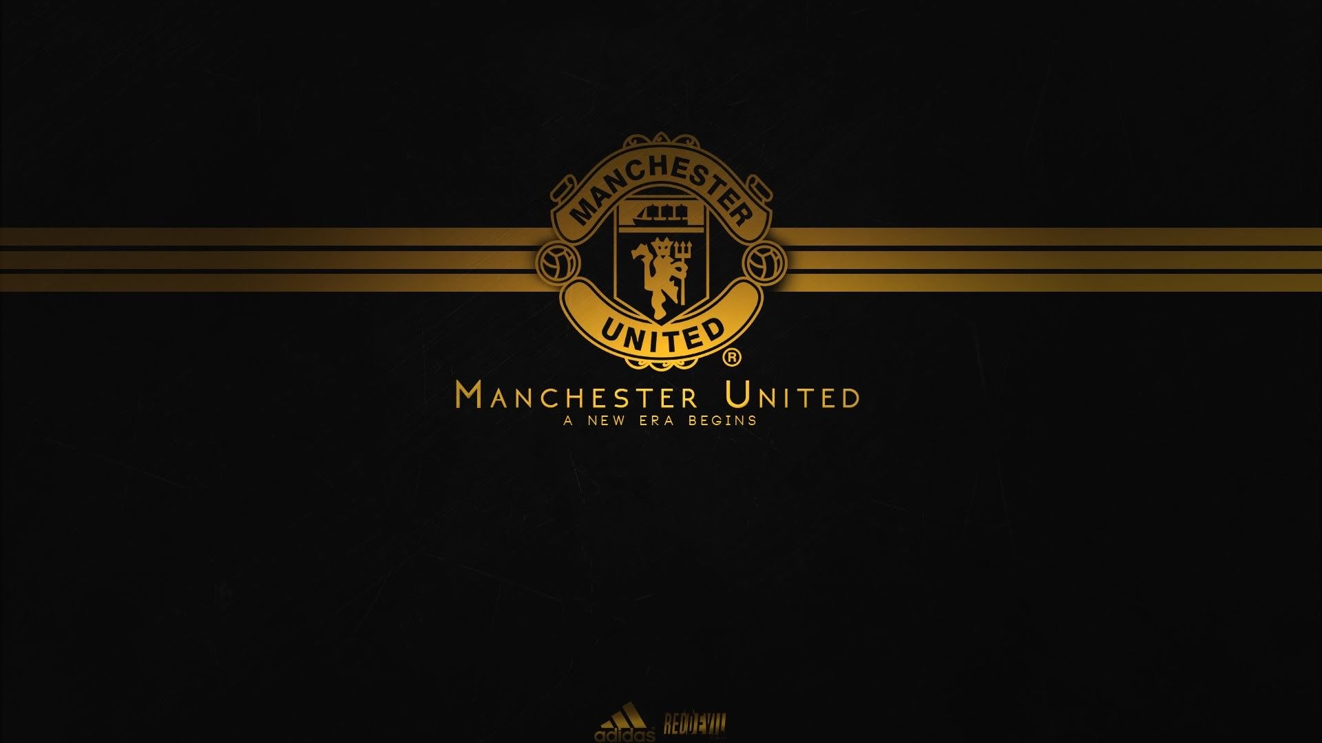 Logo Manchester United dorato, 1920x1080 Full HD 1080p, PC