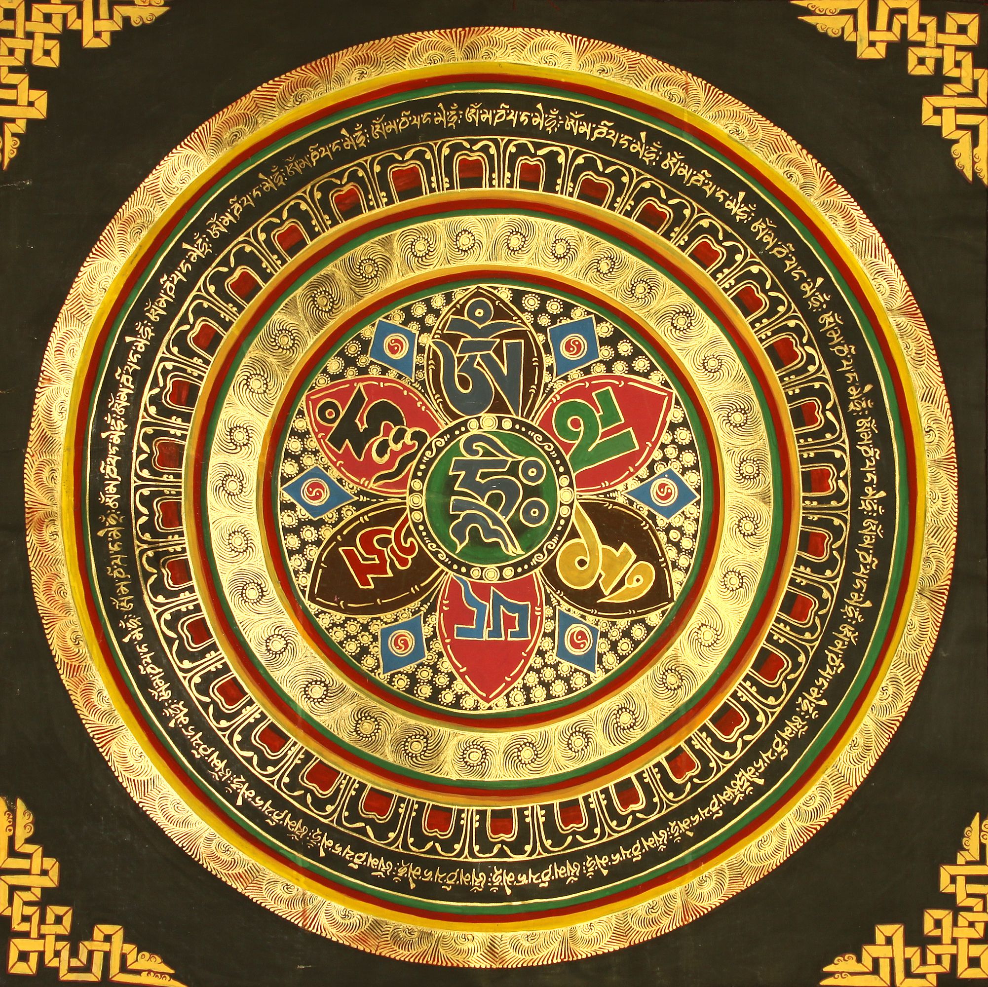 Mandala tibetano colorato, 2002x2000 2K, Desktop