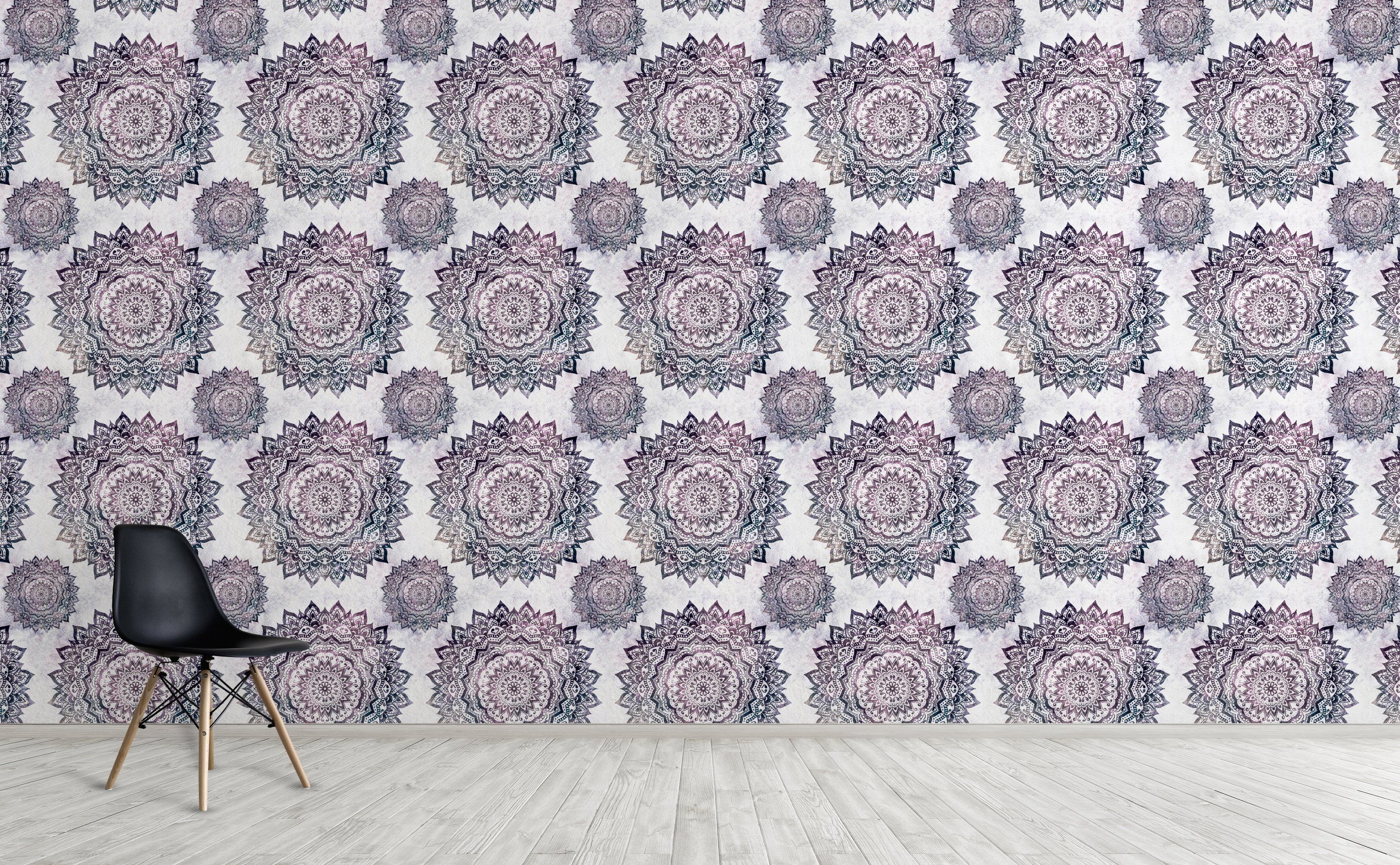 Mandala geometrico viola ripetuto, 2880x1780 2K, Laptop