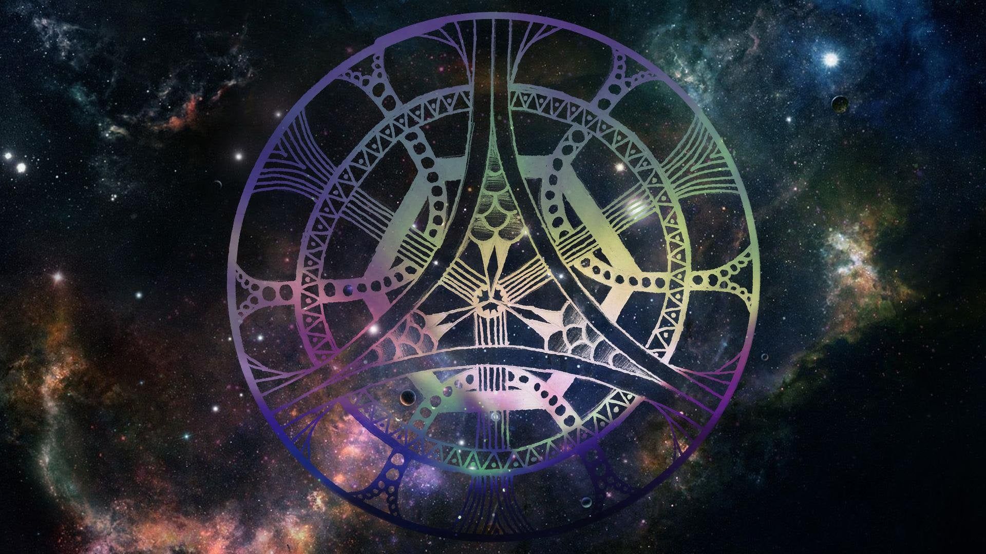 Mandala cosmico su galassia, 1920x1080 Full HD 1080p, PC