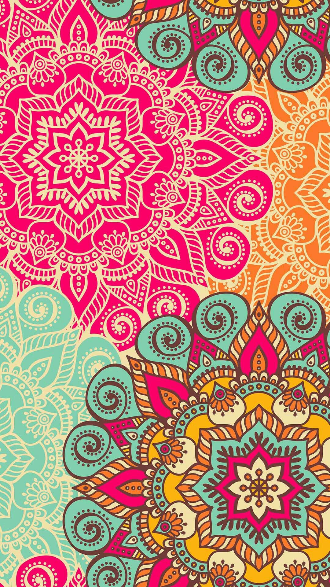 Mandala colorato geometrico, 1080x1920 Full HD Verticale, iPhone