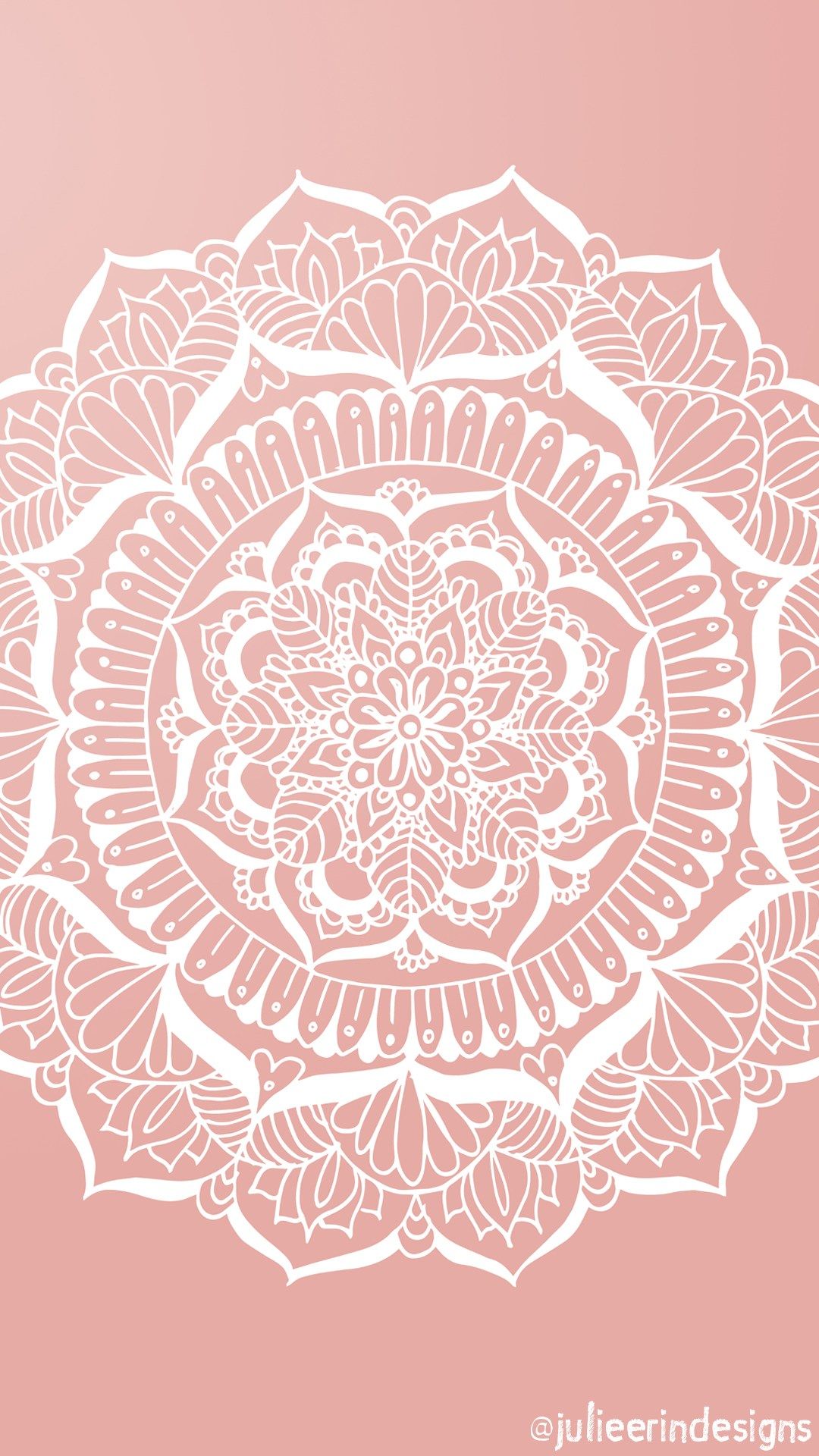 Mandala bianco su rosa, 1080x1920 Full HD Verticale, iPhone