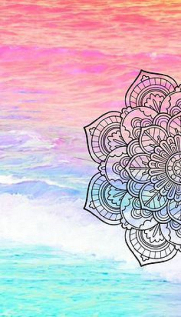 Mandala su sfondo pastello sfumato, 687x1200 Verticale, Mobile