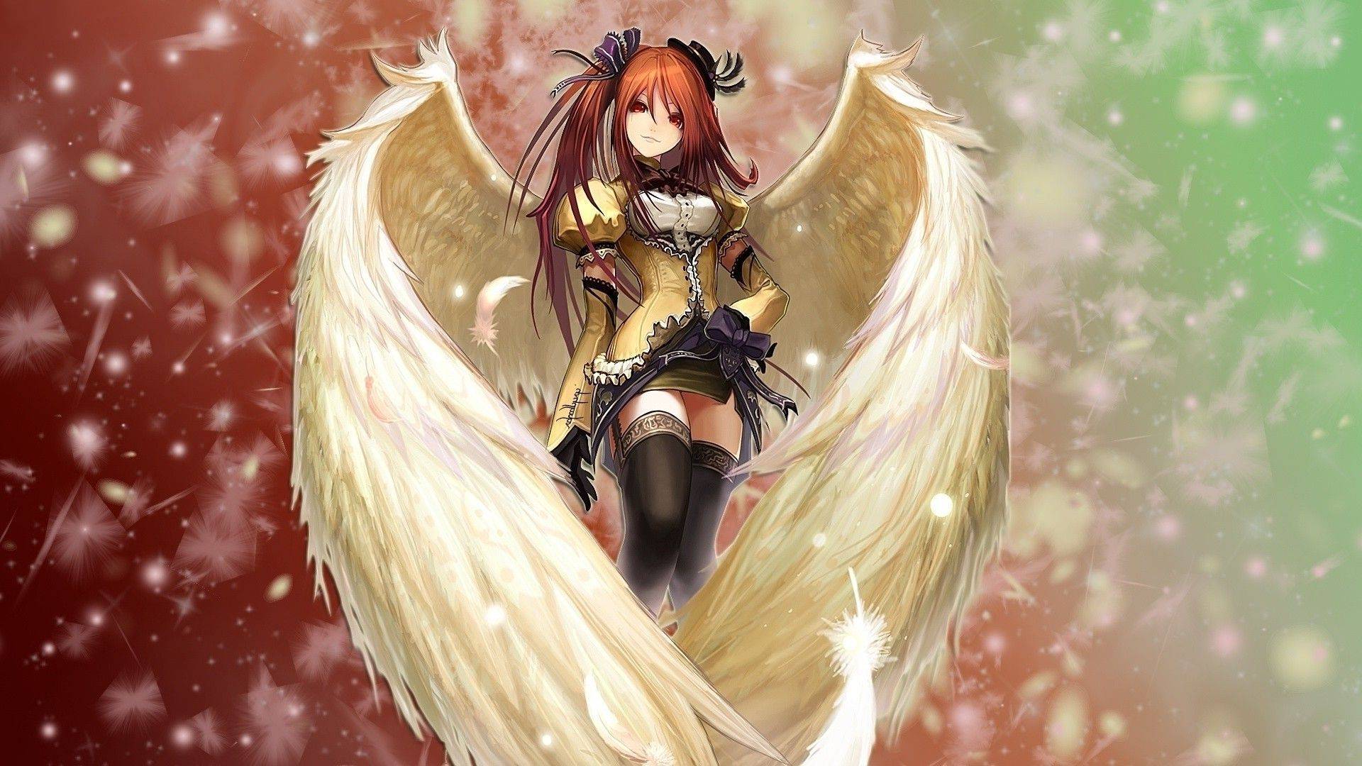 Ragazza anime angelo alata, 1920x1080 Full HD 1080p, Desktop