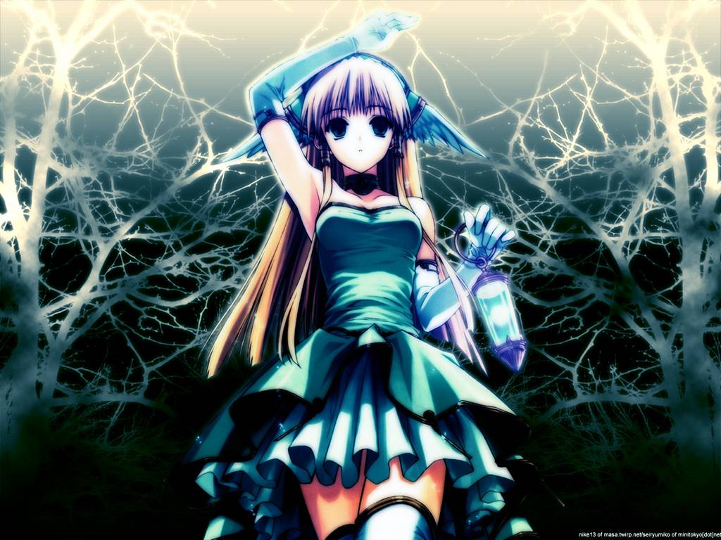 Ragazza anime tra rami, 1024x768 HD, Laptop