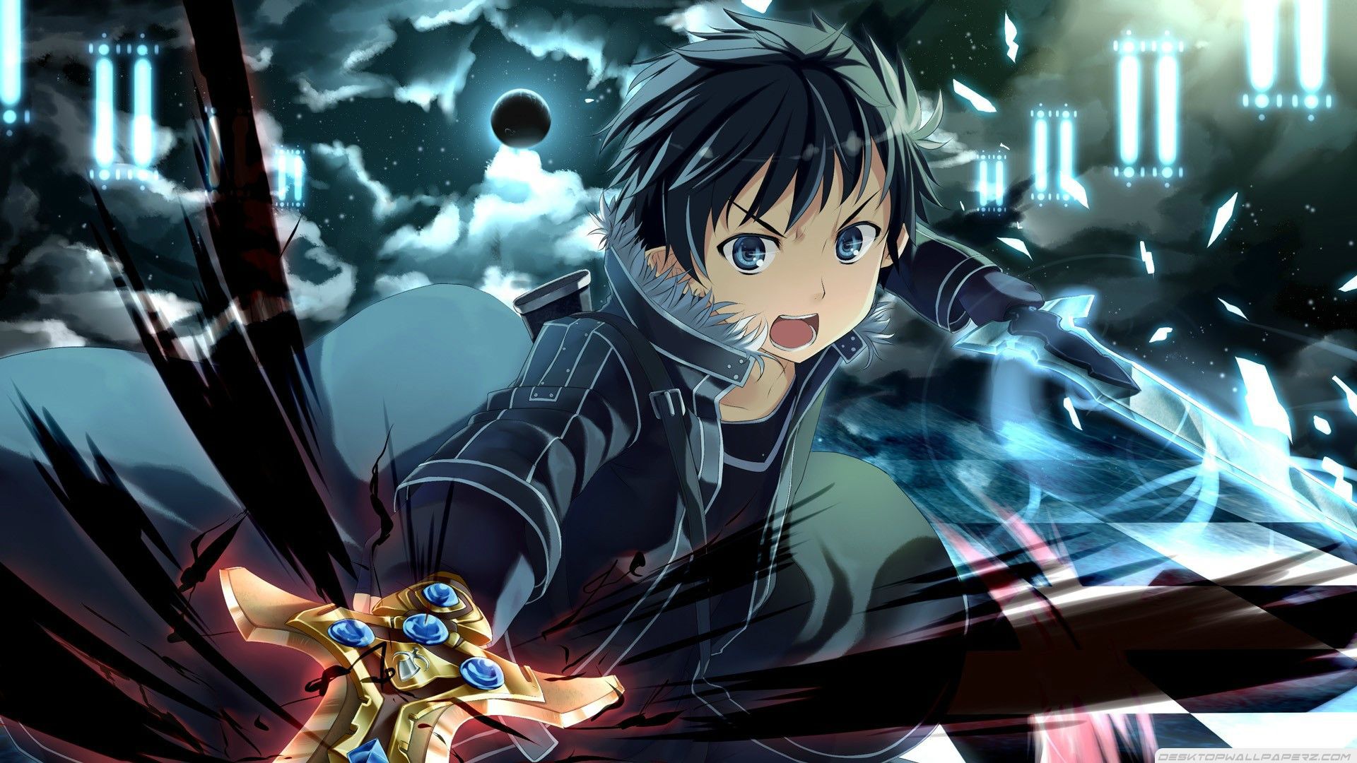 Kirito Sword Art Online spada, anime, 1920x1080 1080p, Desktop