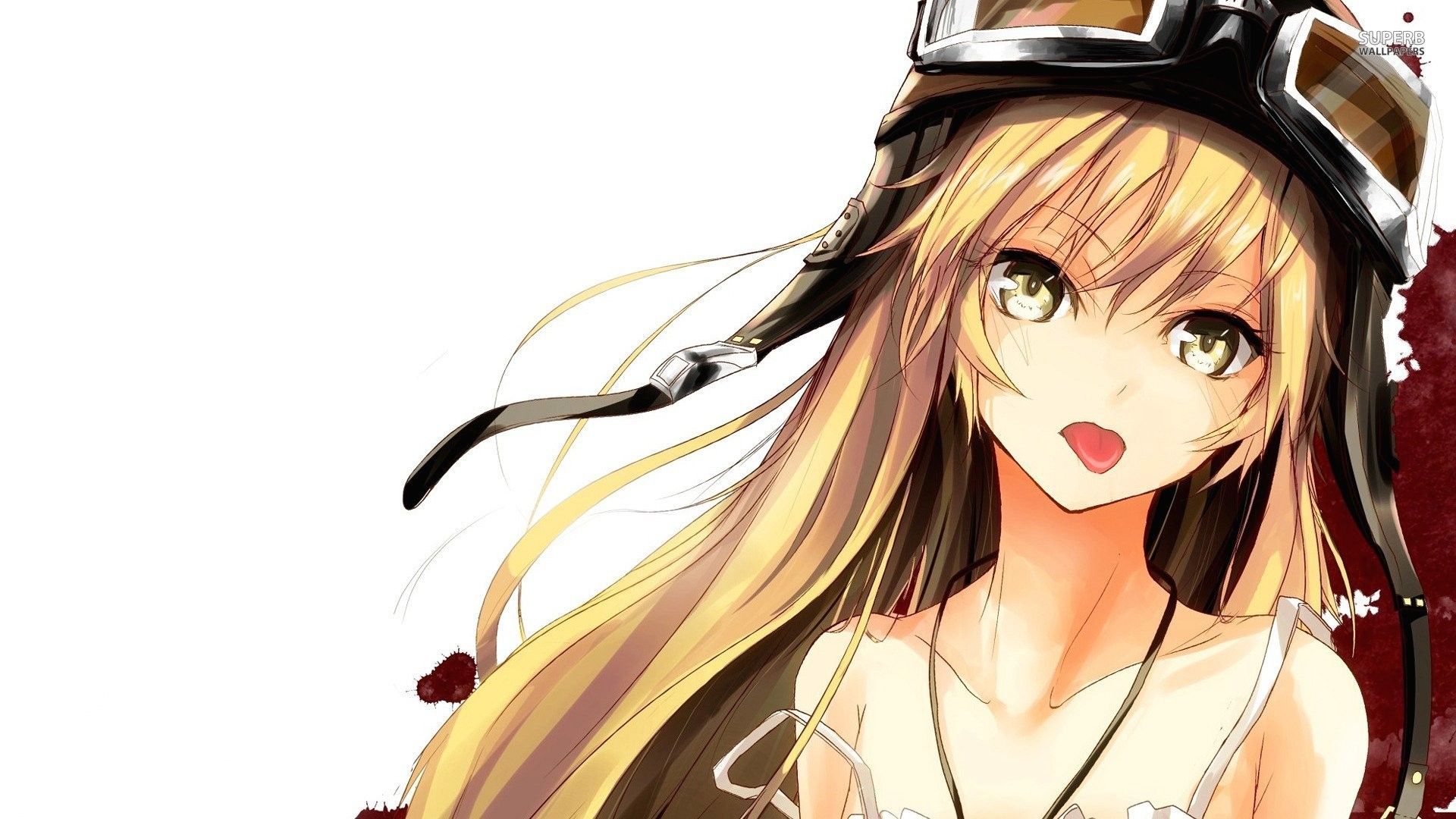 Ragazza anime bionda con casco, 1920x1080 Full HD, PC