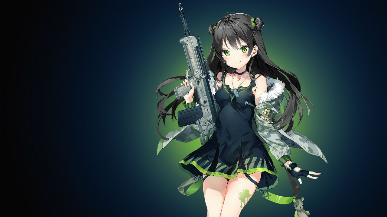Ragazza anime con fucile, 1280x720 720p, Laptop