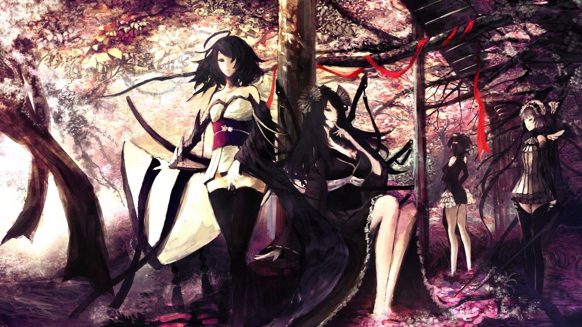Personaggi anime in foresta, 1920x1080 Full HD 1080p, Laptop