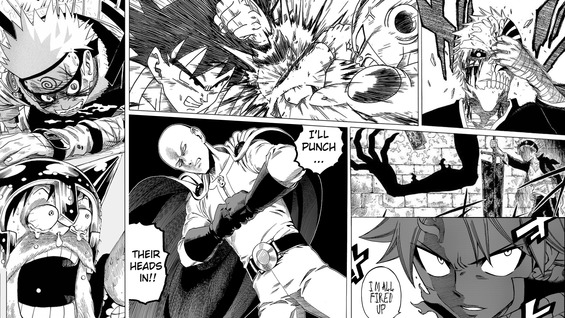 Pagina manga shonen bianco nero, 1920x1080 1080p, Desktop