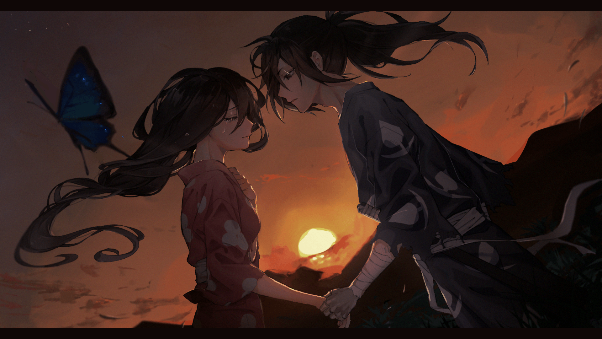 Dororo personaggi al tramonto, 1920x1080 1080p, Laptop