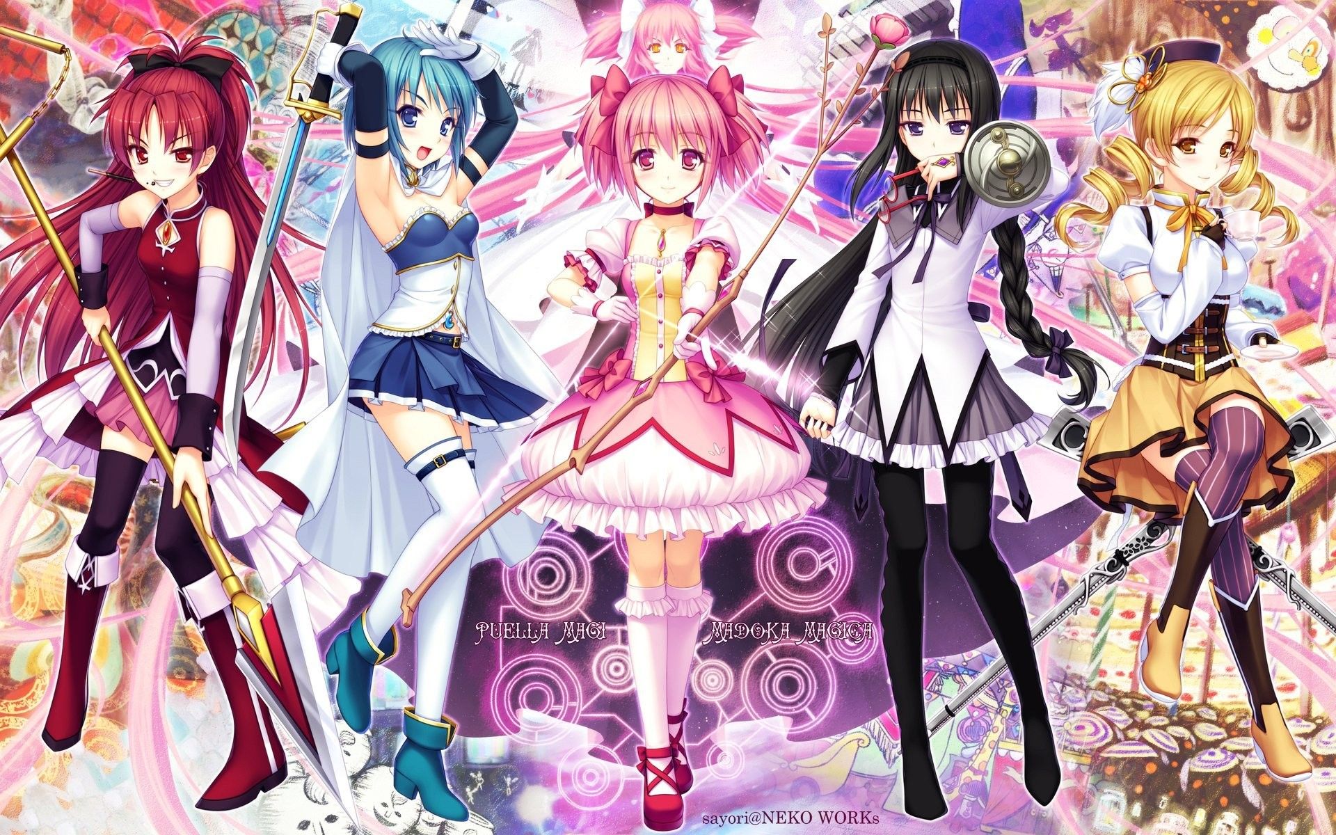 Madoka Magica personaggi magical girl, 1920x1200 Full HD+, Desktop