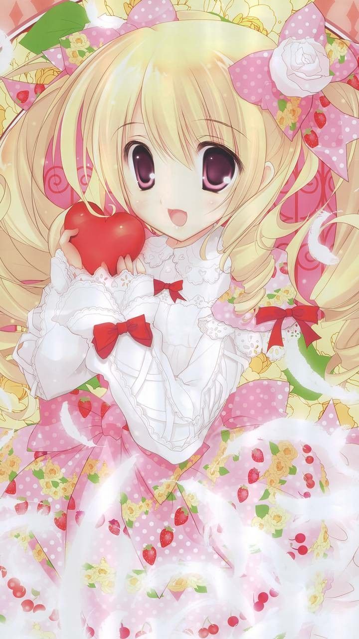 ragazza anime bionda kawaii, 720x1280 Full HD Verticale, Smartphone