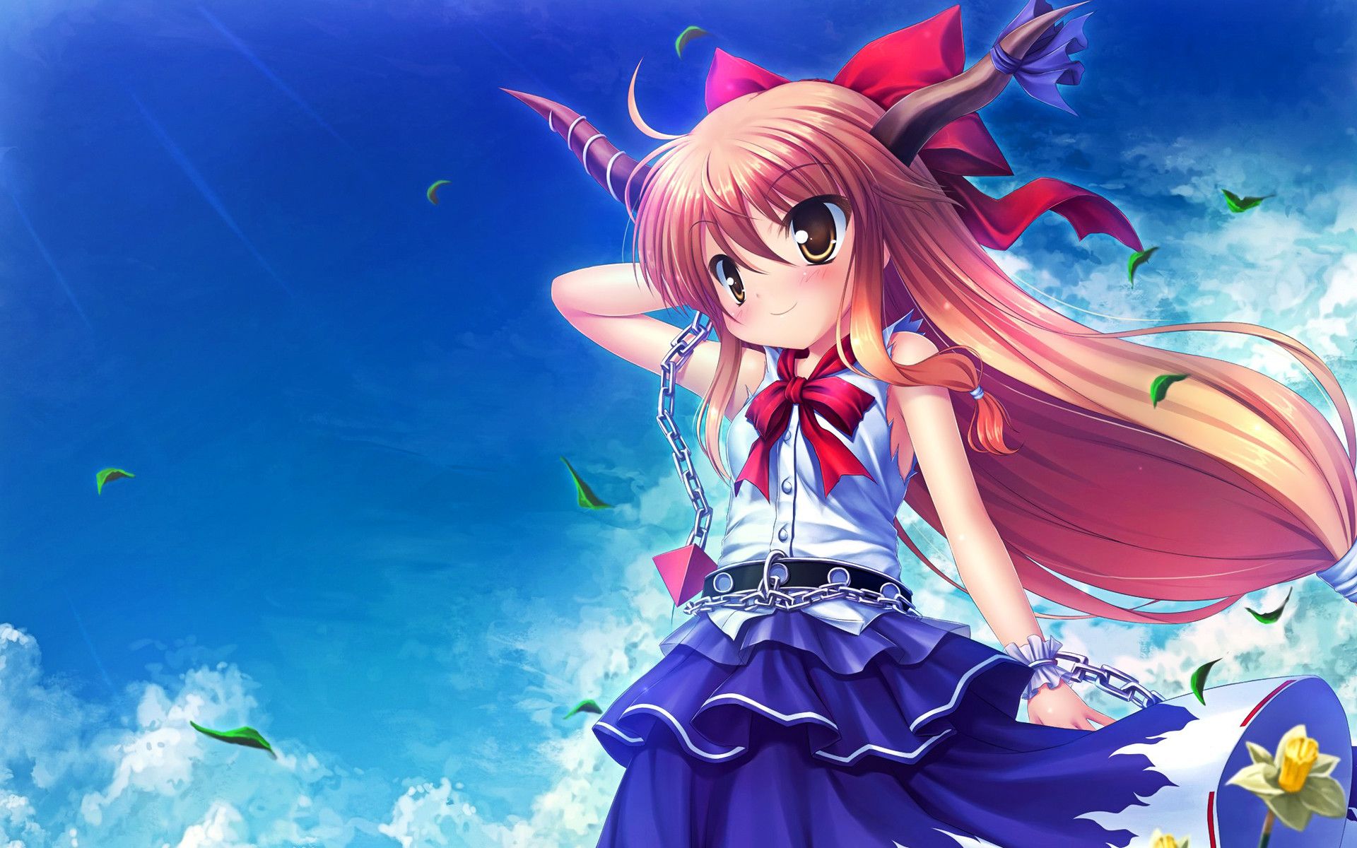 Ragazza anime con corna e catene, 1920x1200 WUXGA, PC Desktop