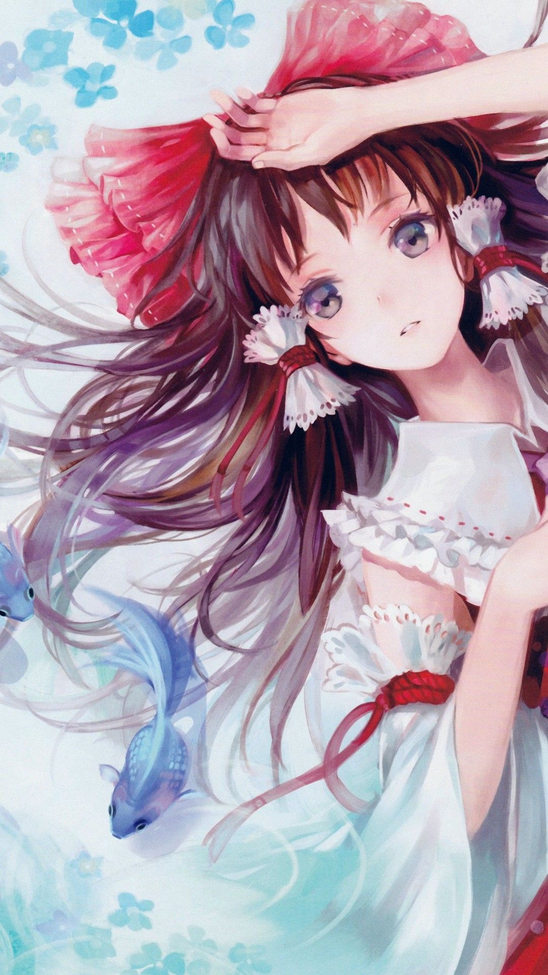 Ragazza anime capelli lunghi, 1080x1920 Full HD Verticale, iPhone