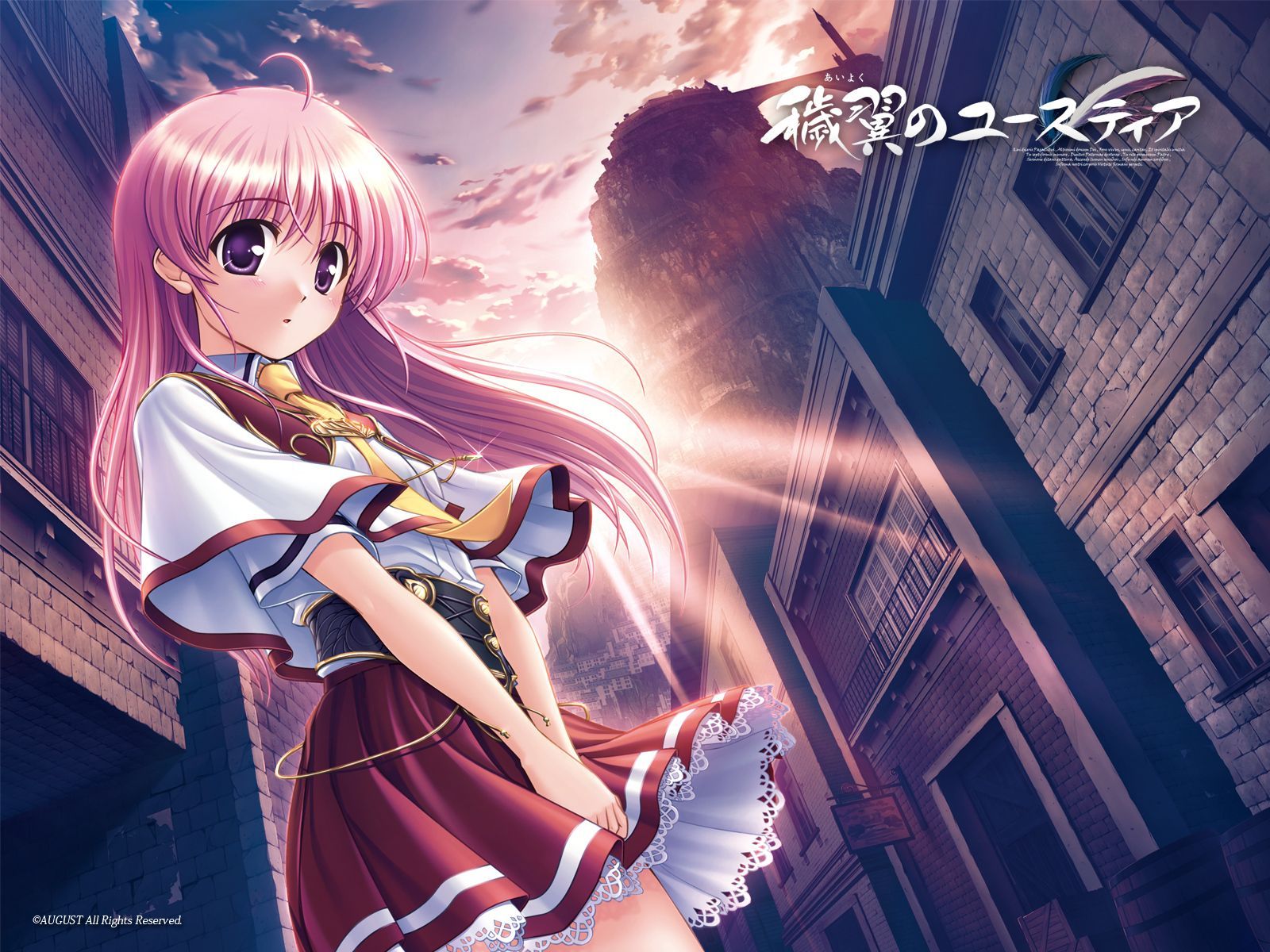 Ragazza anime capelli rosa, 1600x1200 HD Ready, Desktop
