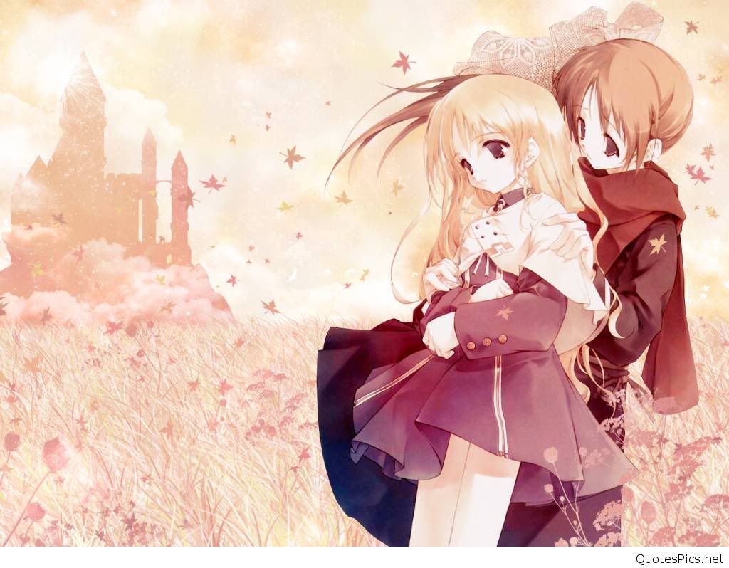 Coppia anime abbraccio castello, 1024x798 HD, Desktop