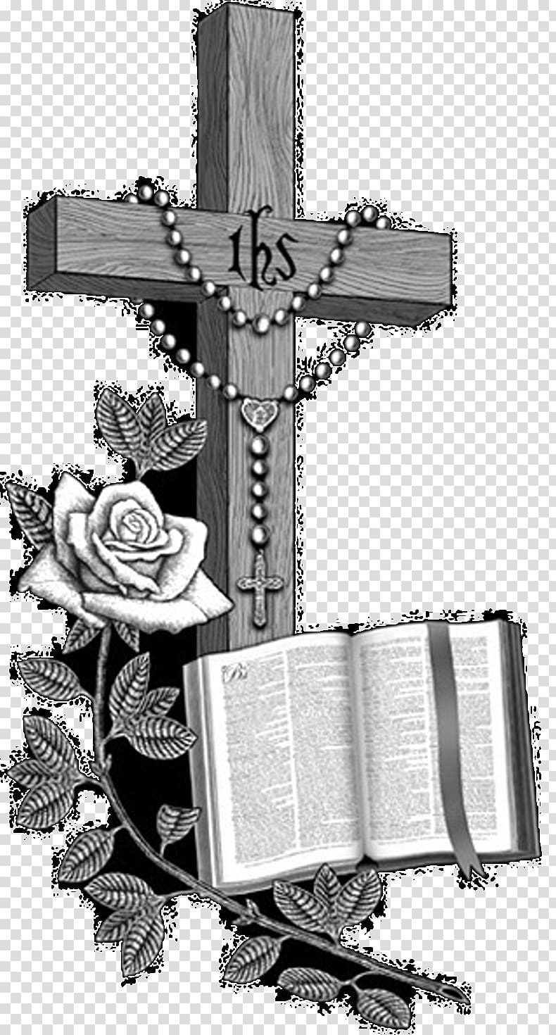 Croce con rosario e Bibbia, 790x1470 Full HD Verticale, Smartphone