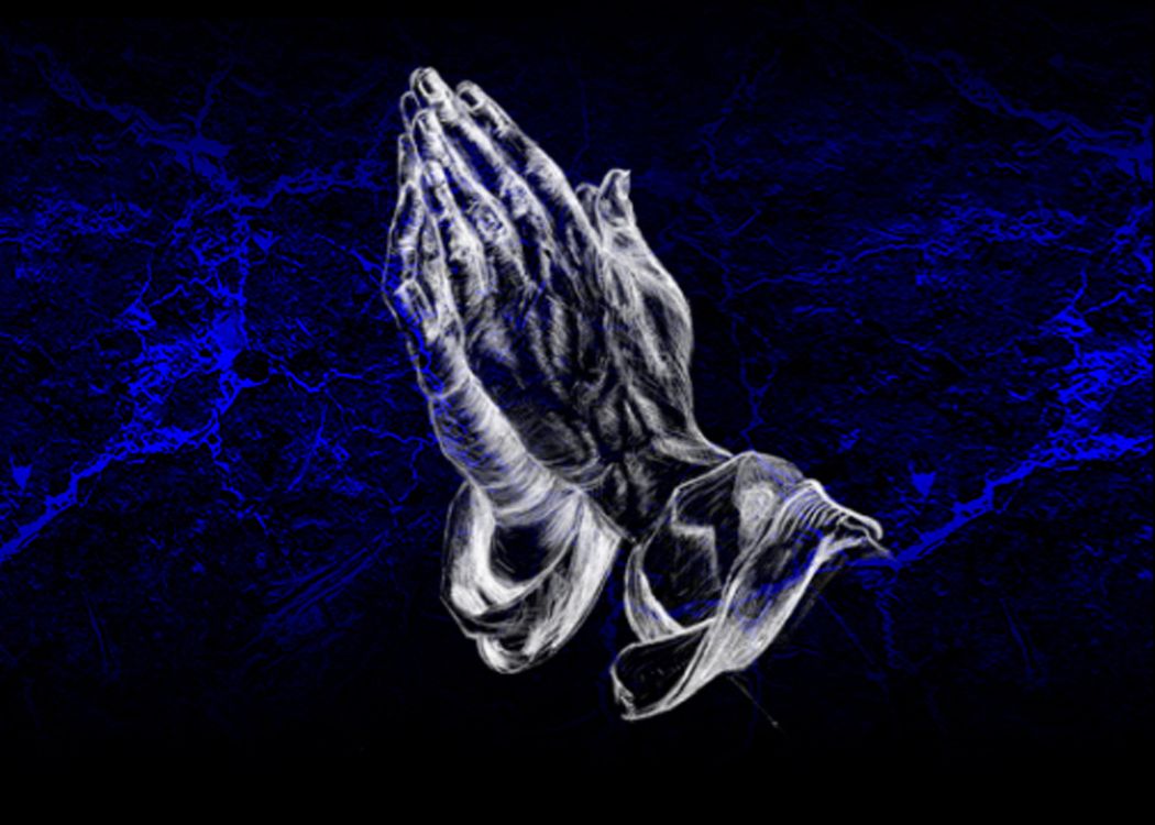 Mani in preghiera blu scuro, 1050x750 HD, Desktop