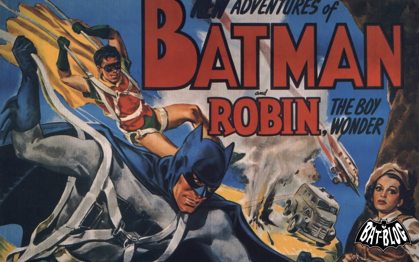 Poster vintage Batman e Robin, DC Comics, 1440x900 HD, Desktop