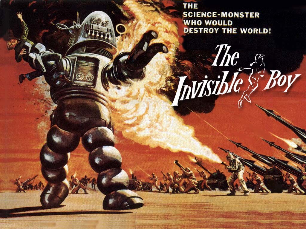 Robot Robby, poster The Invisible Boy, 1024x768 HD, PC