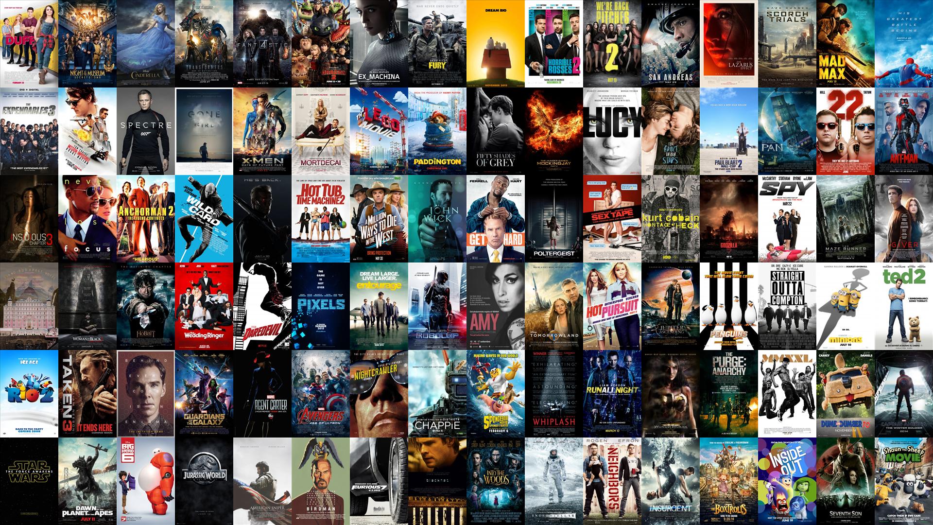 Collage di poster cinematografici, 1920x1080 Full HD, Laptop