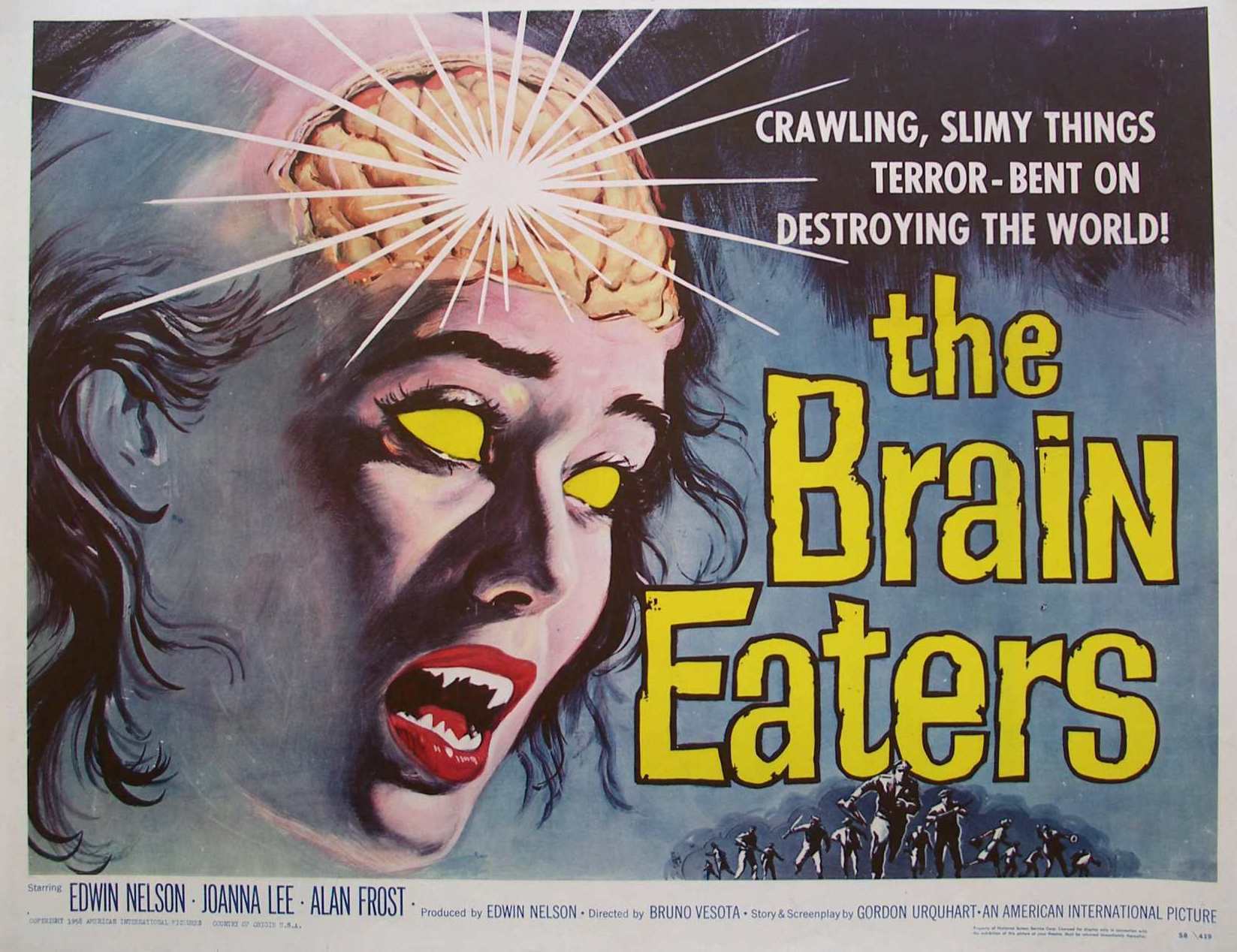 Manifesto film horror The Brain Eaters, 1647x1268 HD, Desktop