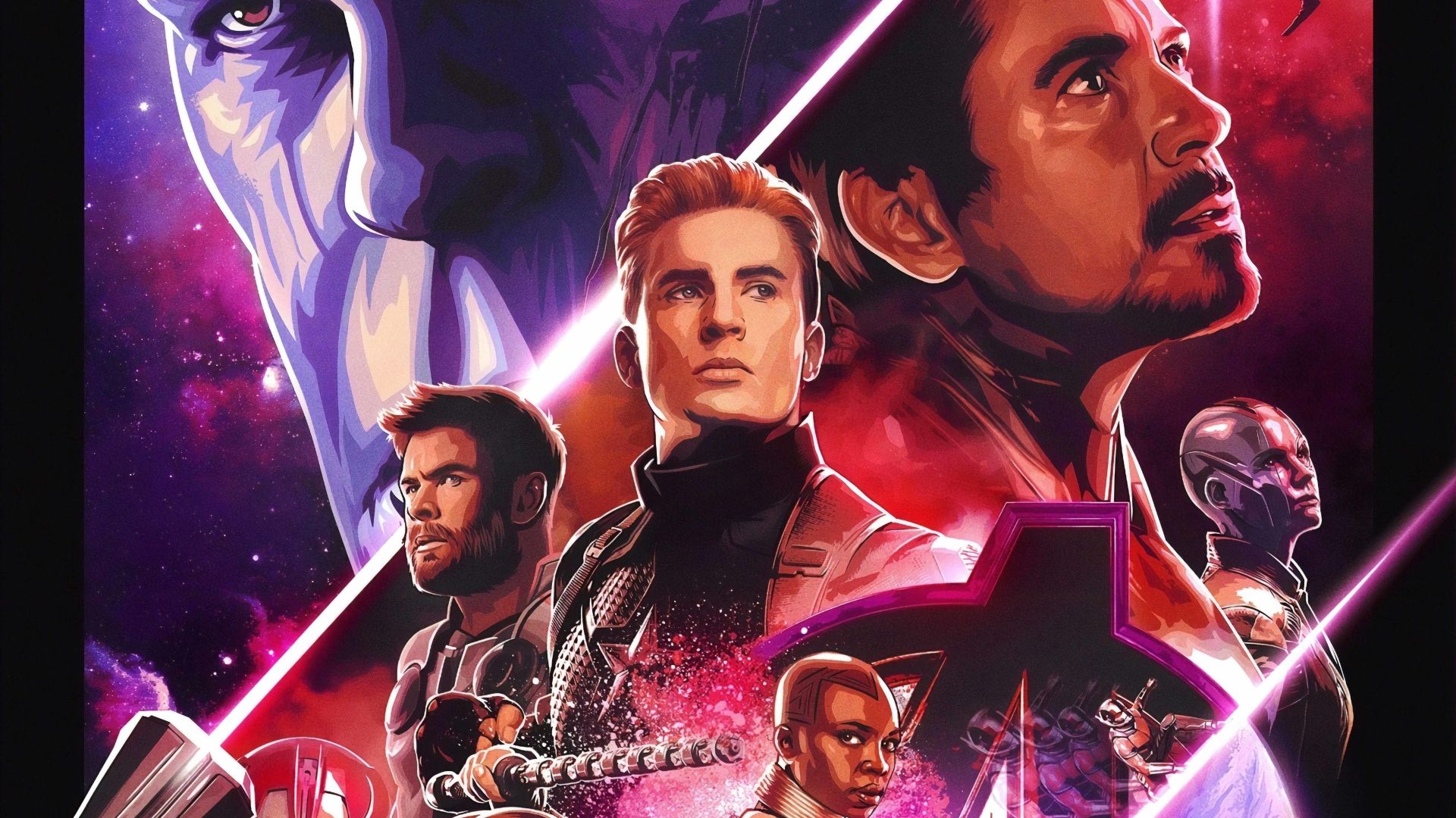 Poster retrò Avengers Endgame, Marvel, 1920x1080 1080p, Desktop