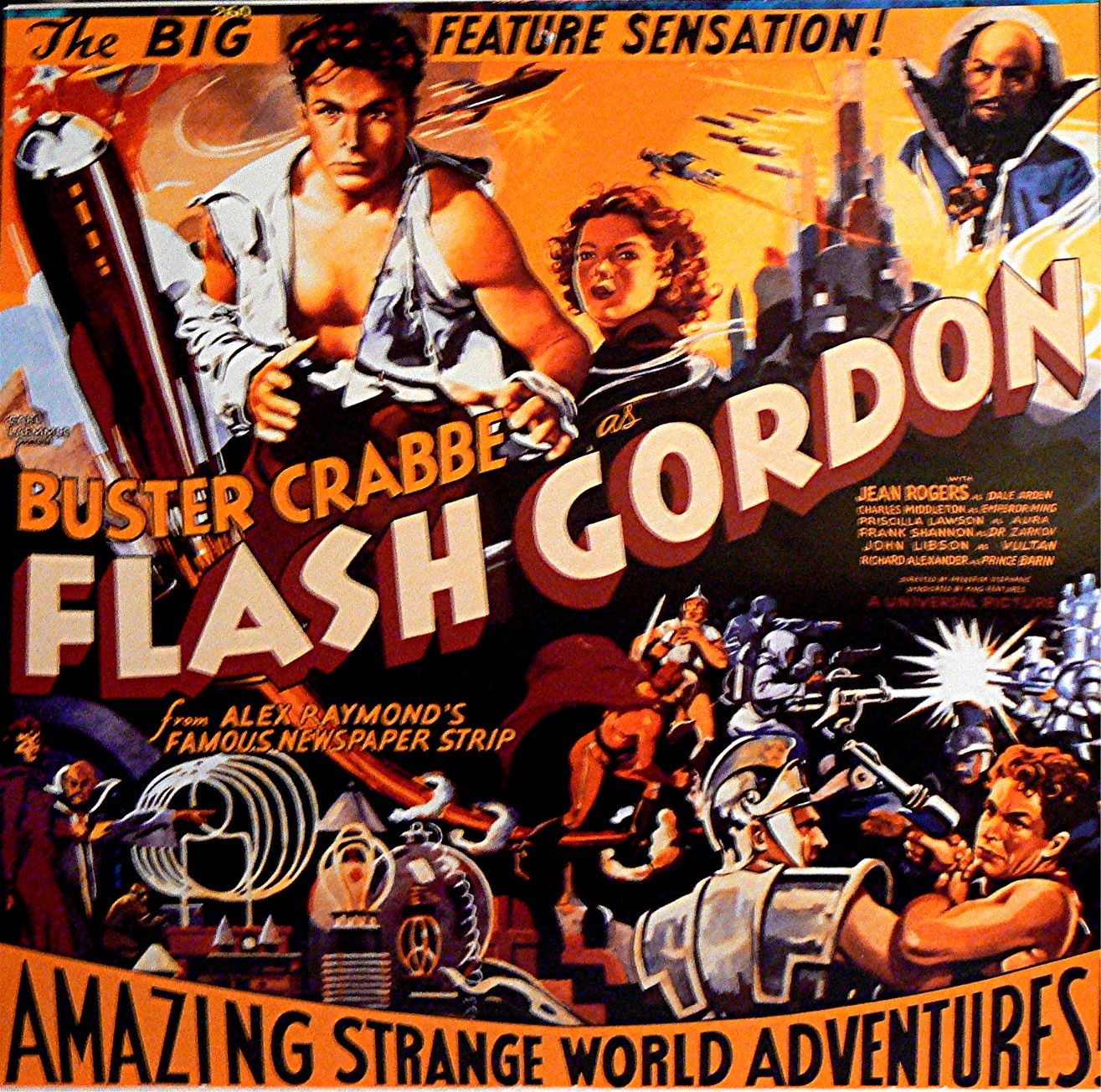 Poster vintage Flash Gordon, Barry Allen, 1315x1304 720p, PC