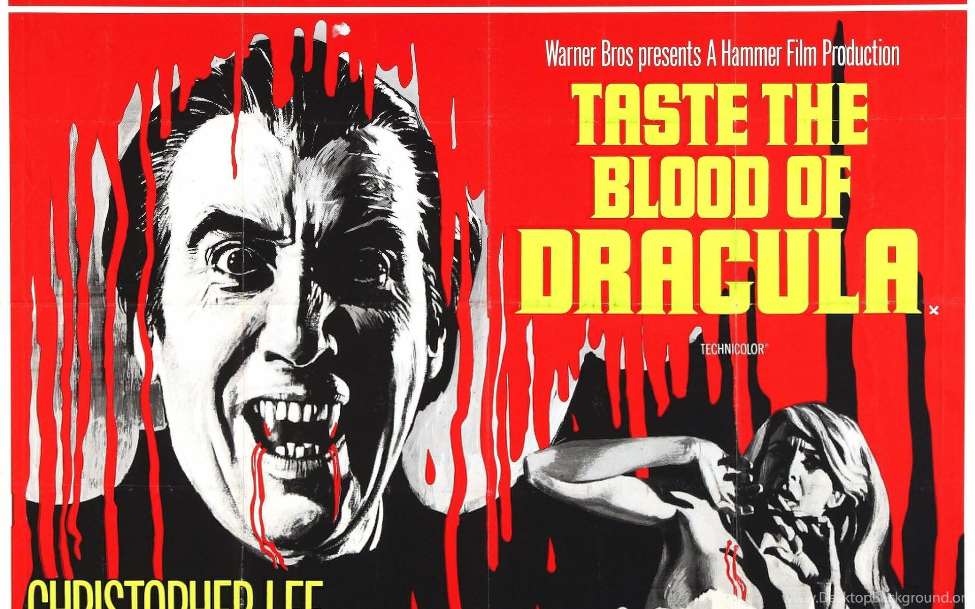 Manifesto Dracula horror vintage, 1920x1200 Full HD+, Laptop