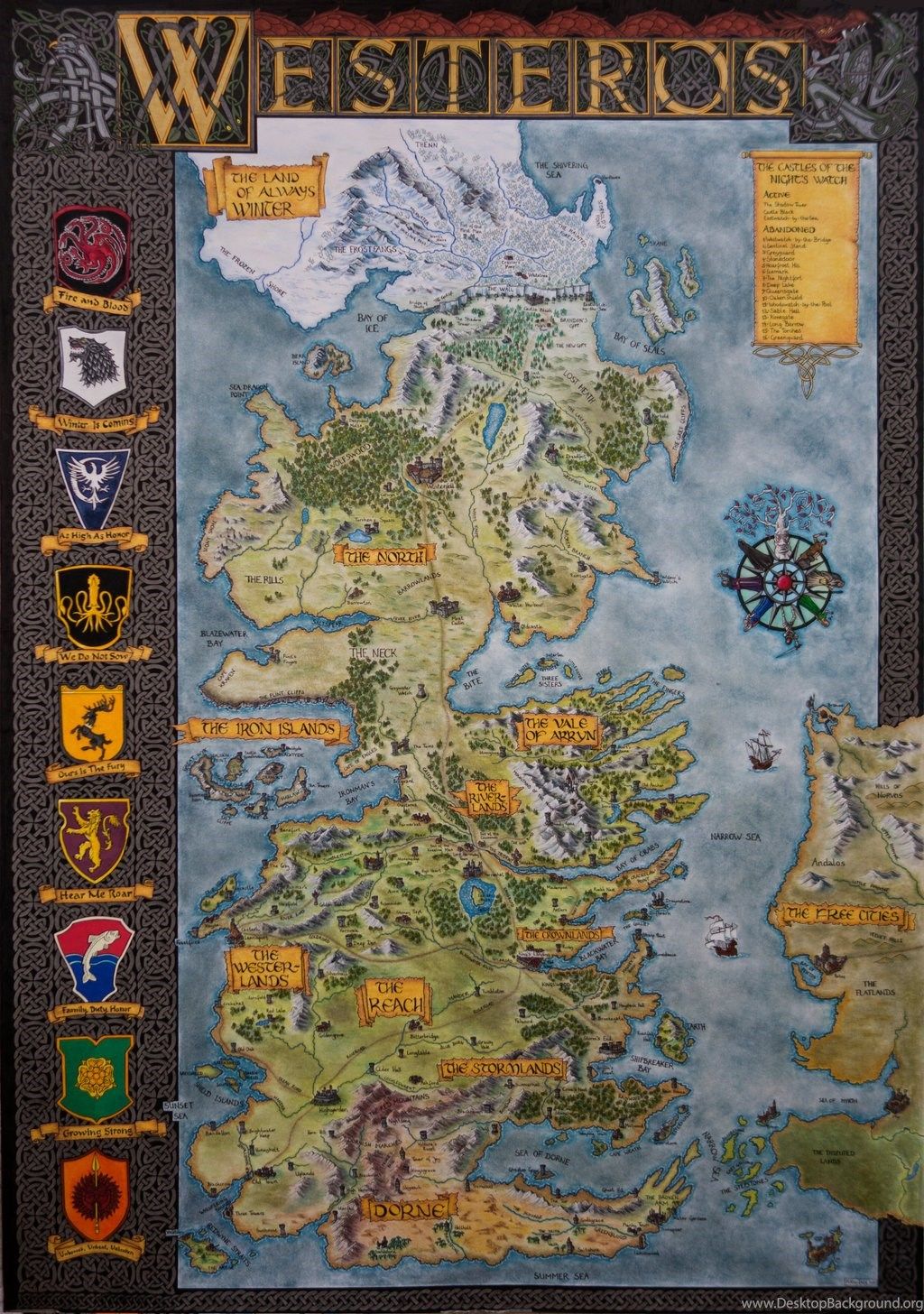 Mappa di Westeros fantasy, 1920x1080 1080p, PC Desktop