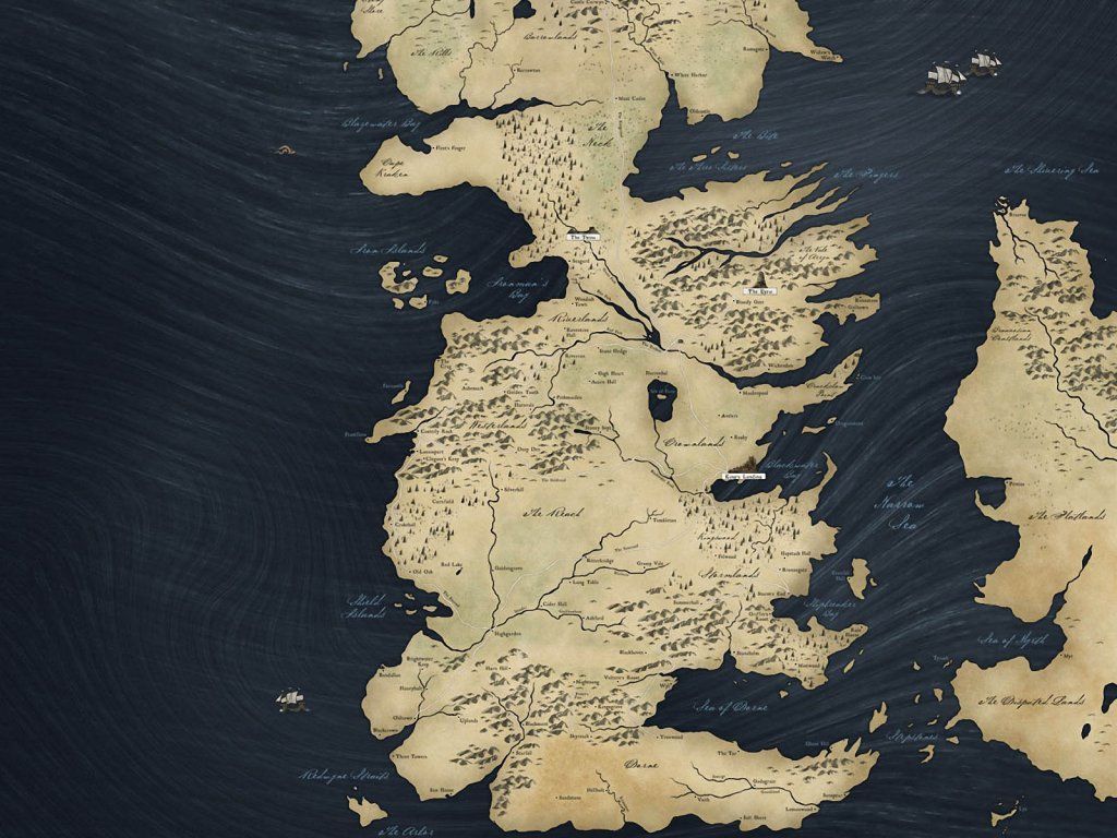 Mappa di Westeros, Game of Thrones, 1024x768 HD, Desktop