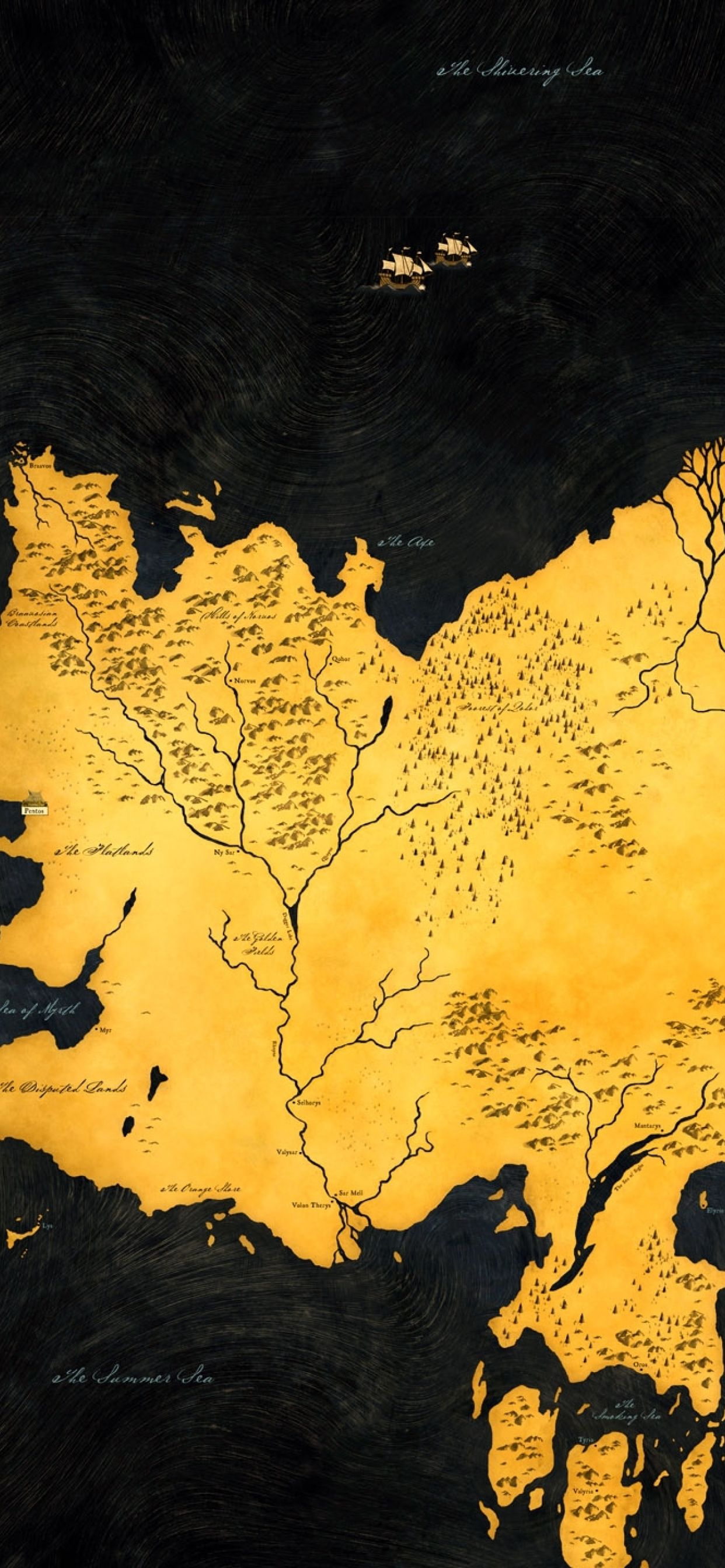 Mappa Westeros Game of Thrones, 1242x2688 Verticale, Telefono