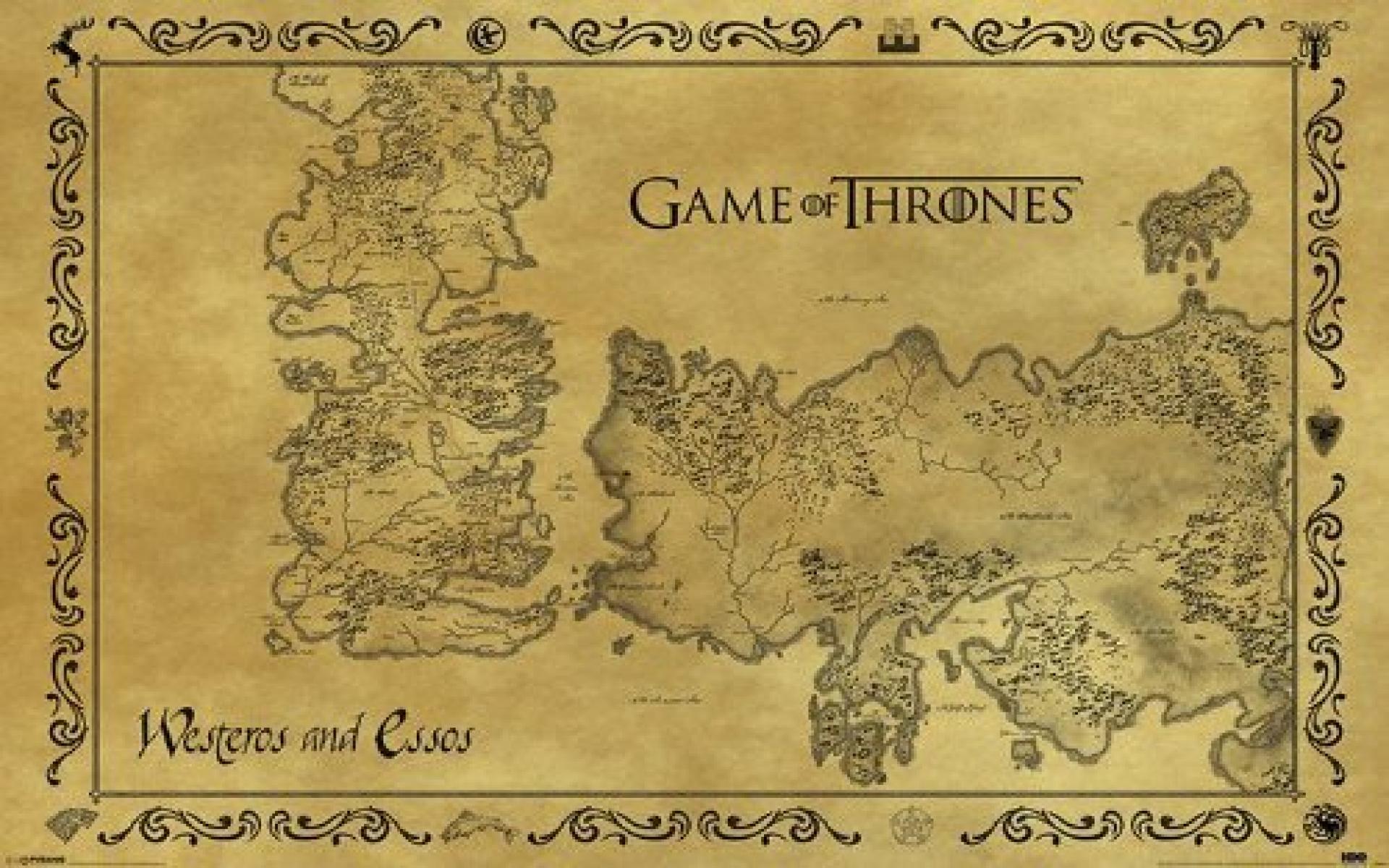 Mappa Westeros Game of Thrones, 1920x1200 Full HD+, PC Desktop