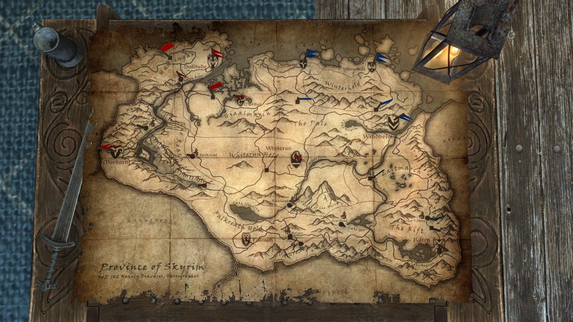 Mappa di Skyrim pergamena, RPG, 1920x1080 Full HD 1080p, Laptop