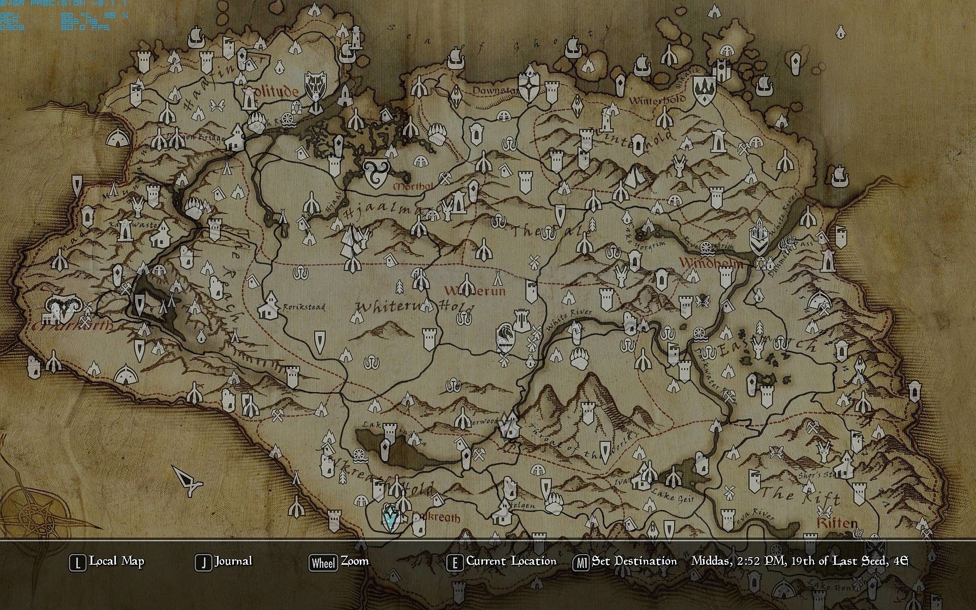 Mappa di Skyrim, 1920x1200 Full HD+ WUXGA, iMac