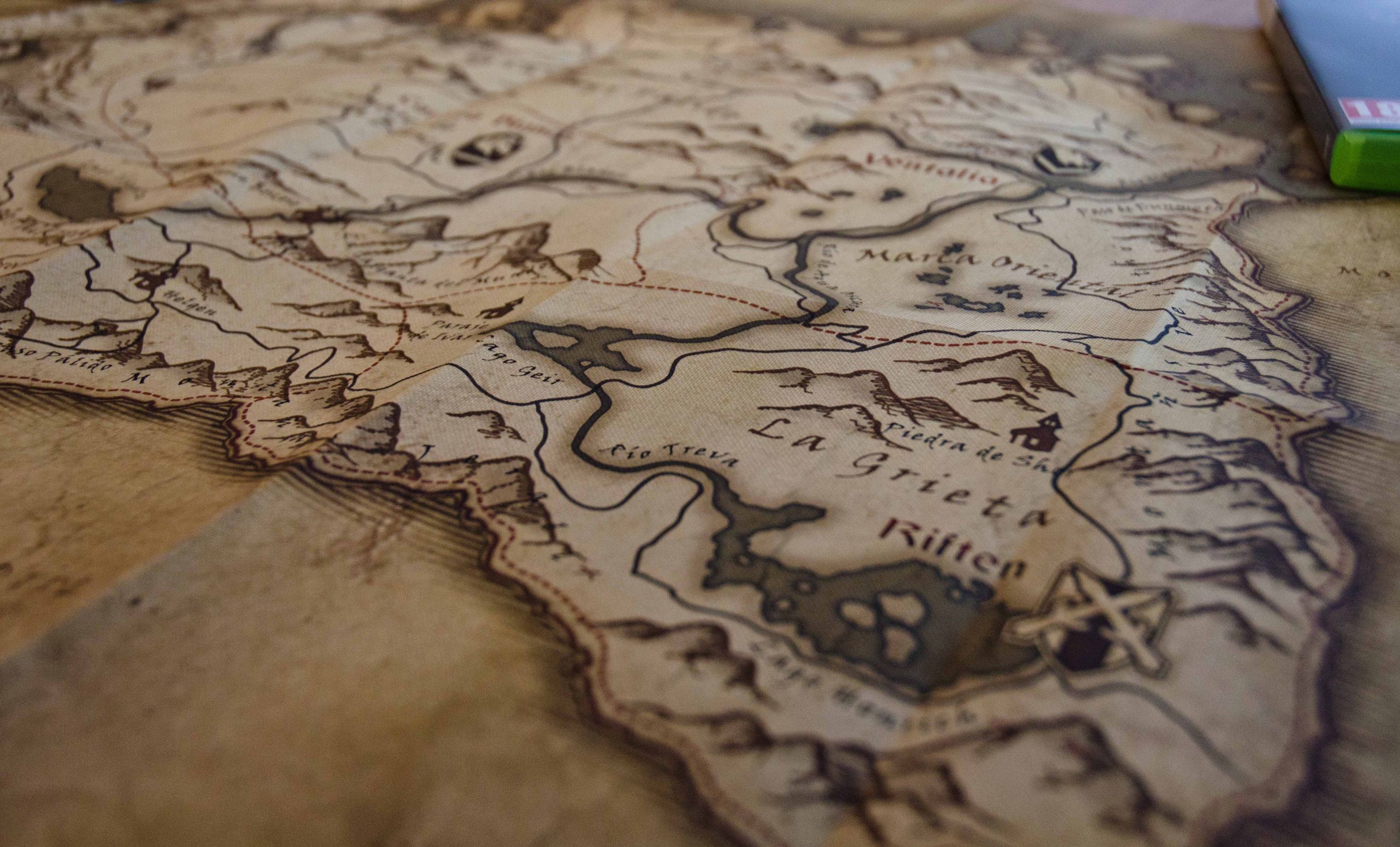 Mappa di Skyrim su carta, 2643x1600 2K+, Desktop
