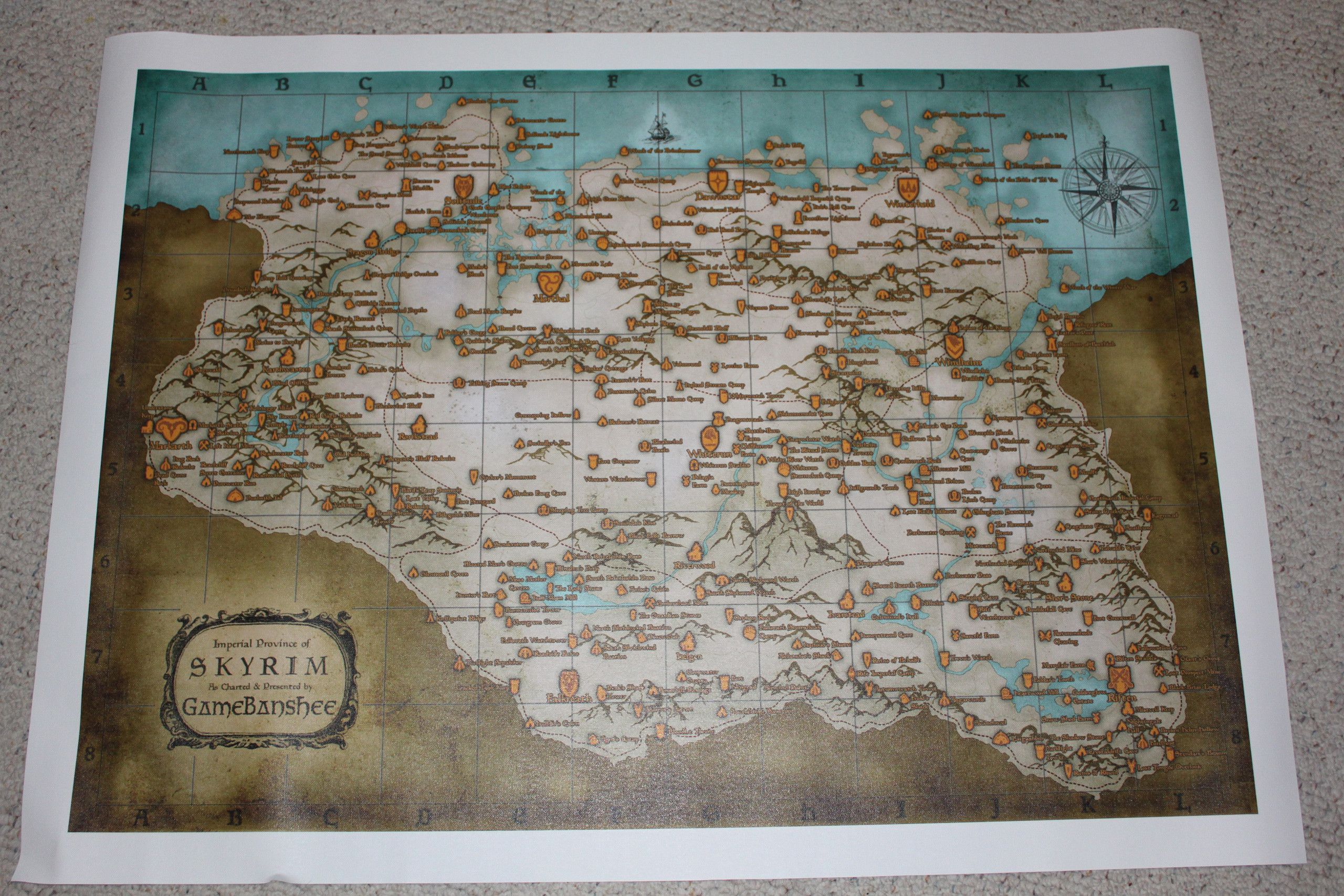 Mappa di Skyrim, 2000x1350 Hi-Res, Desktop