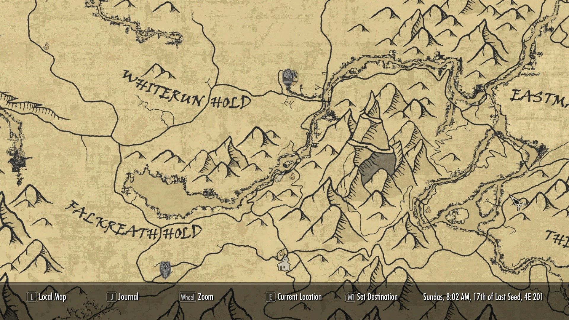Mappa di Skyrim, 1680x1050 HD, PC