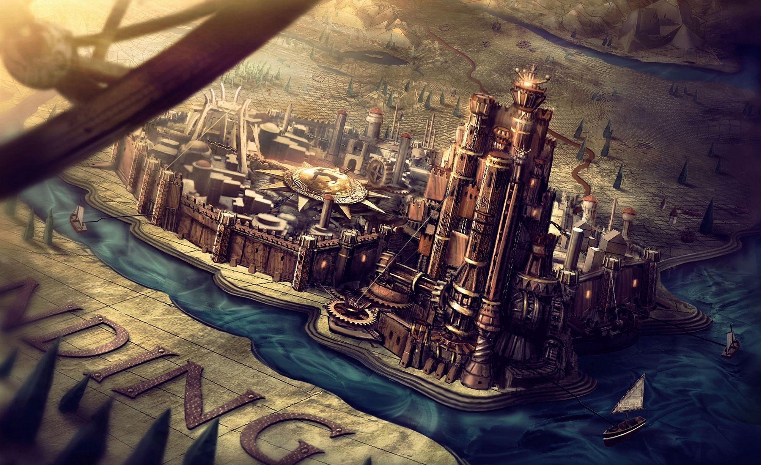 Mappa città fantasy Game of Thrones, 2560x1565 2K, Desktop