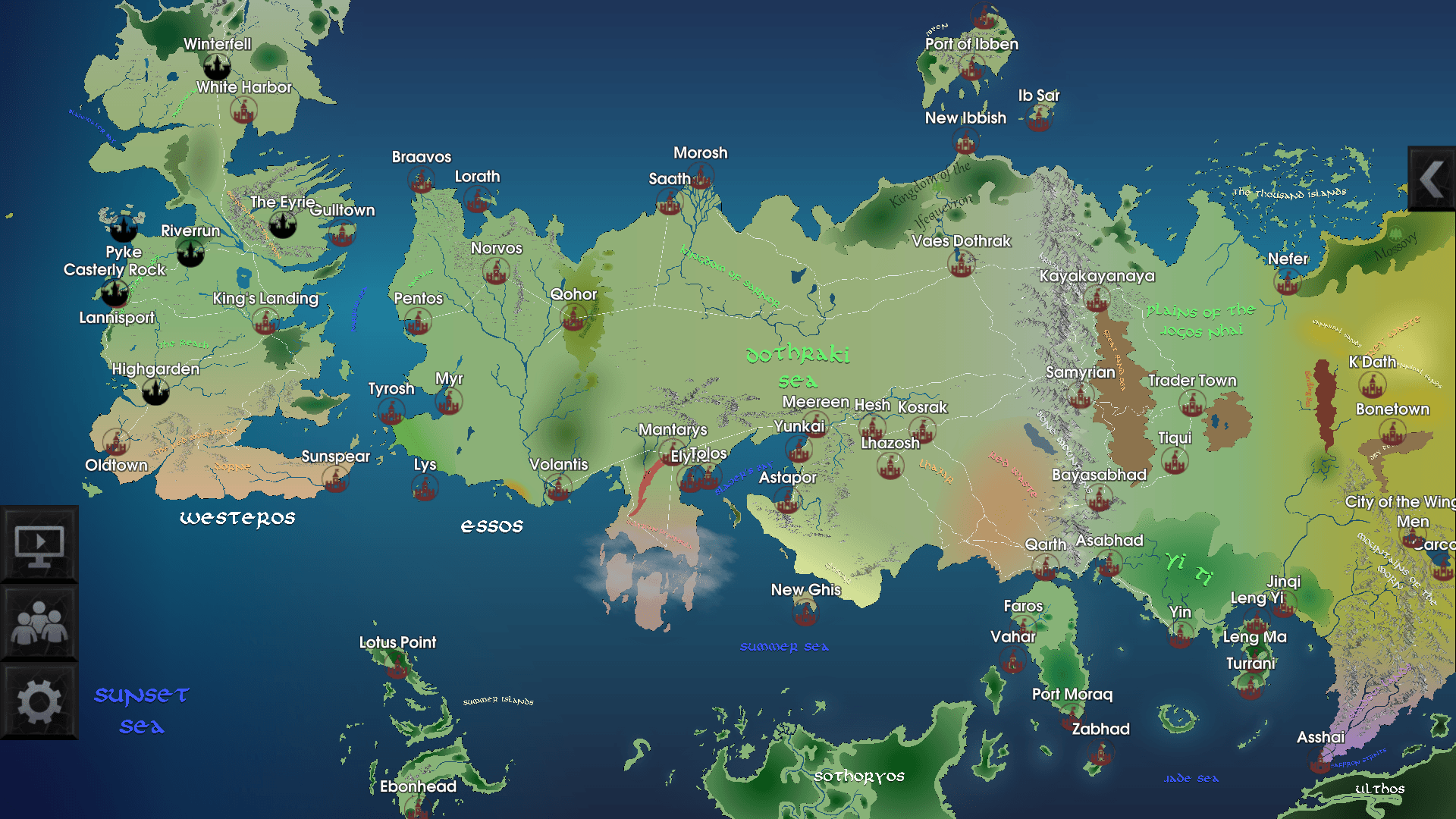 Mappa di Westeros, 1080x1920 Verticale, iPhone Plus