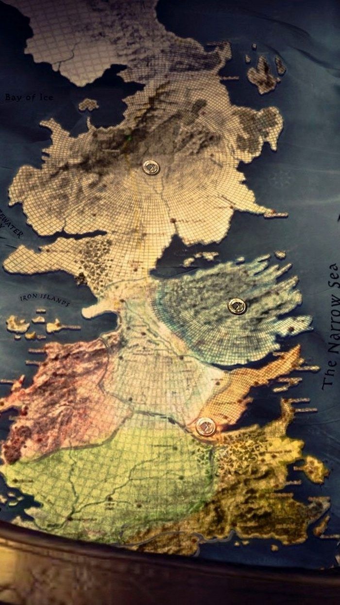Mappa fantasy continente Westeros, 700x1244 Verticale, iPhone Pro