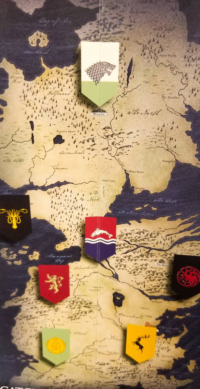 Mappa Game of Thrones stemmi, 660x1280 Full HD Verticale, iPhone Pro