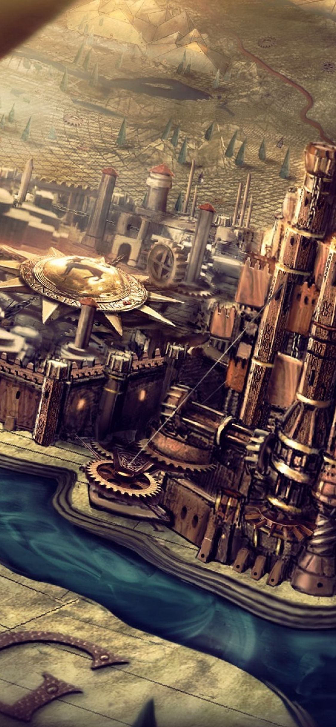 Mappa Approdo del Re fantasy, 1125x2436 Verticale, iPhone Air
