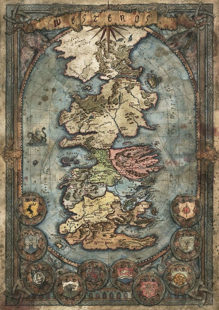 Mappa di Westeros, 752x1063 Verticale, iPhone