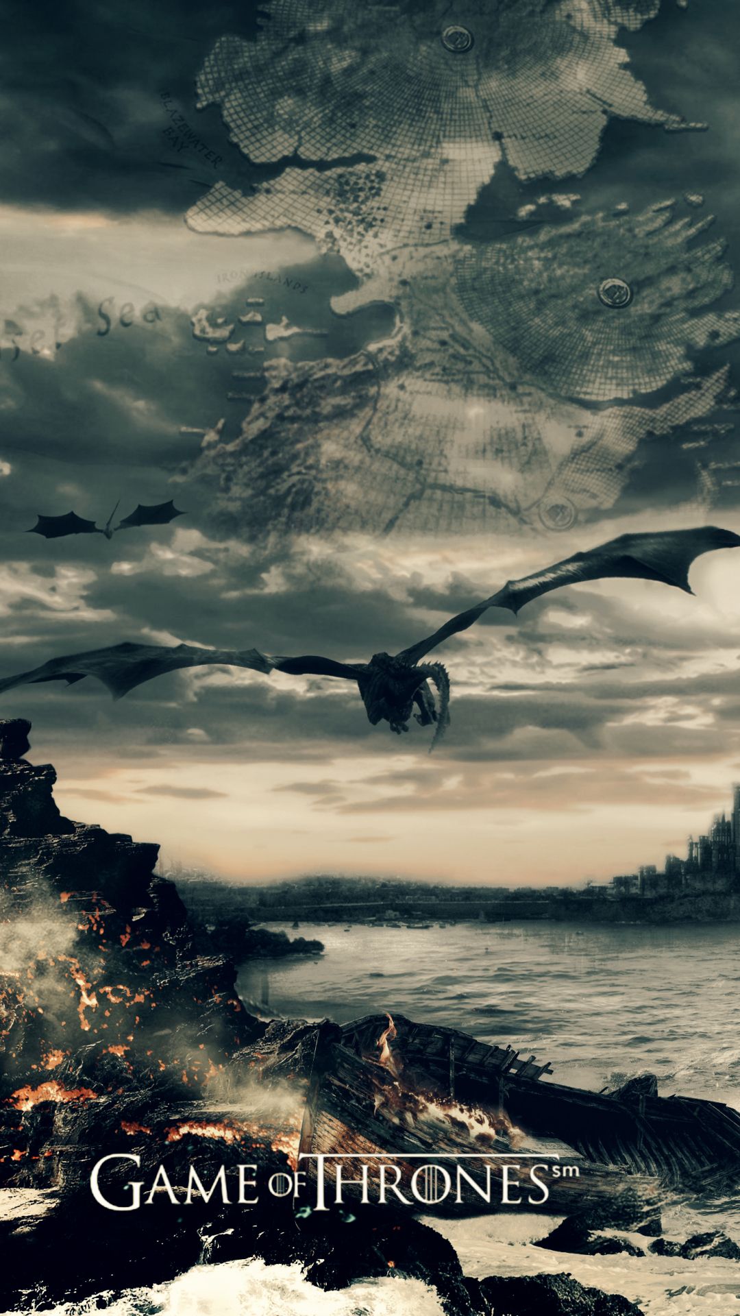 Drago Game of Thrones costa, 1080x1920 Verticale, iPhone Pro Max