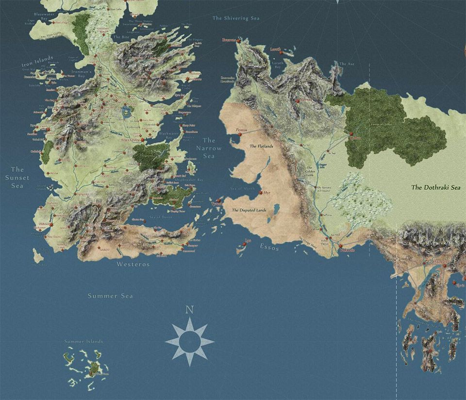 Mappa fantasy Game of Thrones, 960x824 HD, Desktop